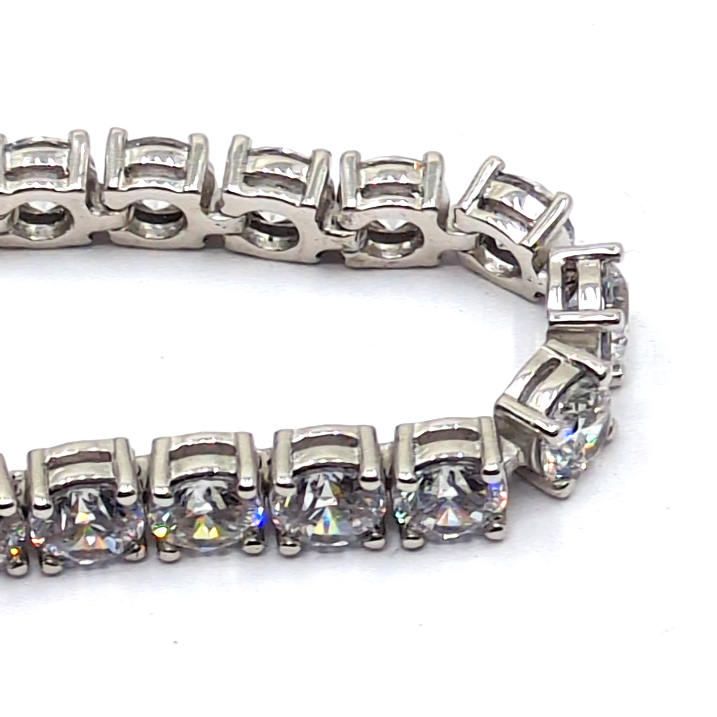 Brilliance Sterling Silver 925 Simulated Diamond CZ Classic Tennis Bracelet