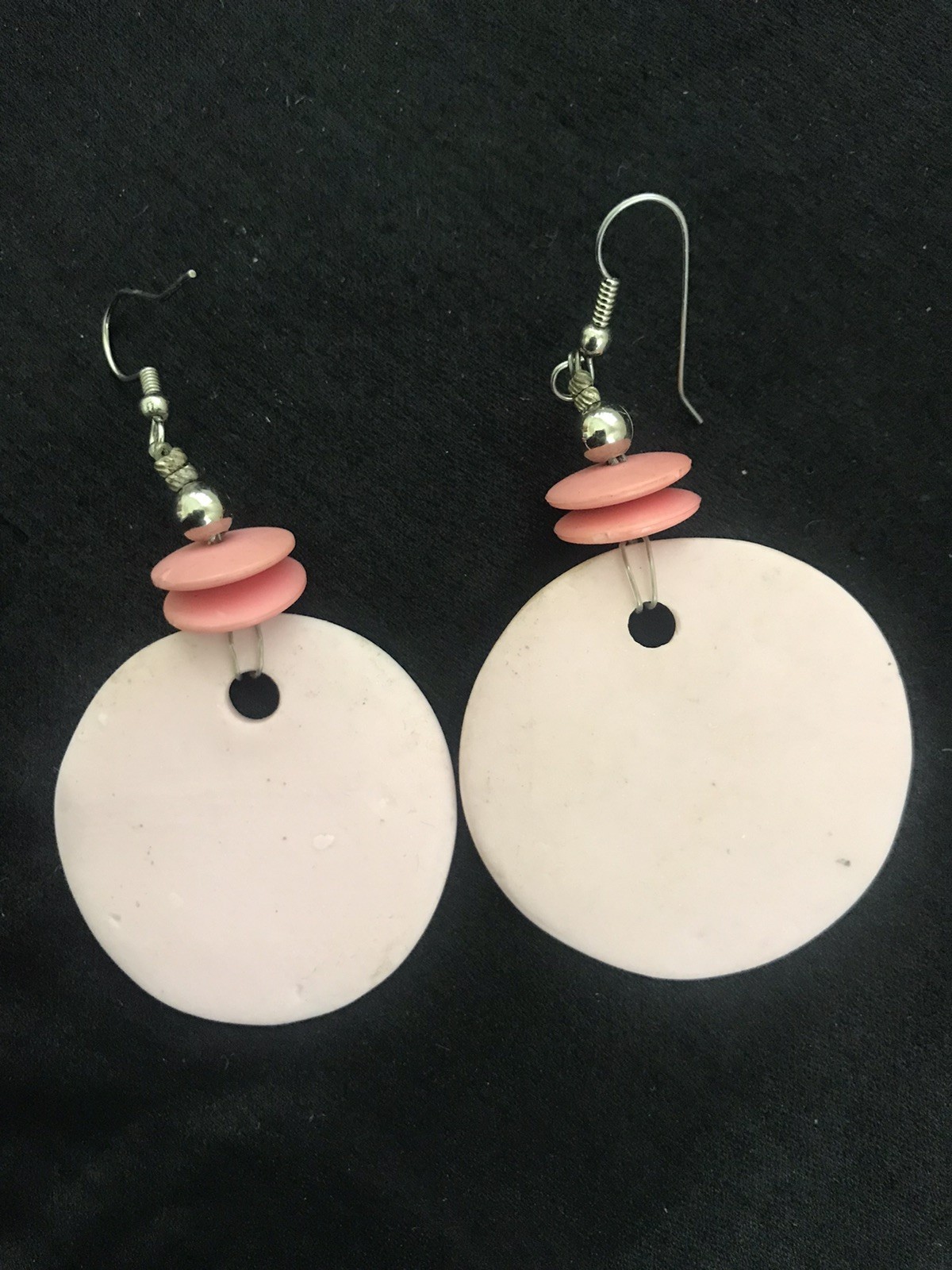 VTG 80’s Pierced Earrings Pink Blue Pastel Clay Contempo Casuals New Wave