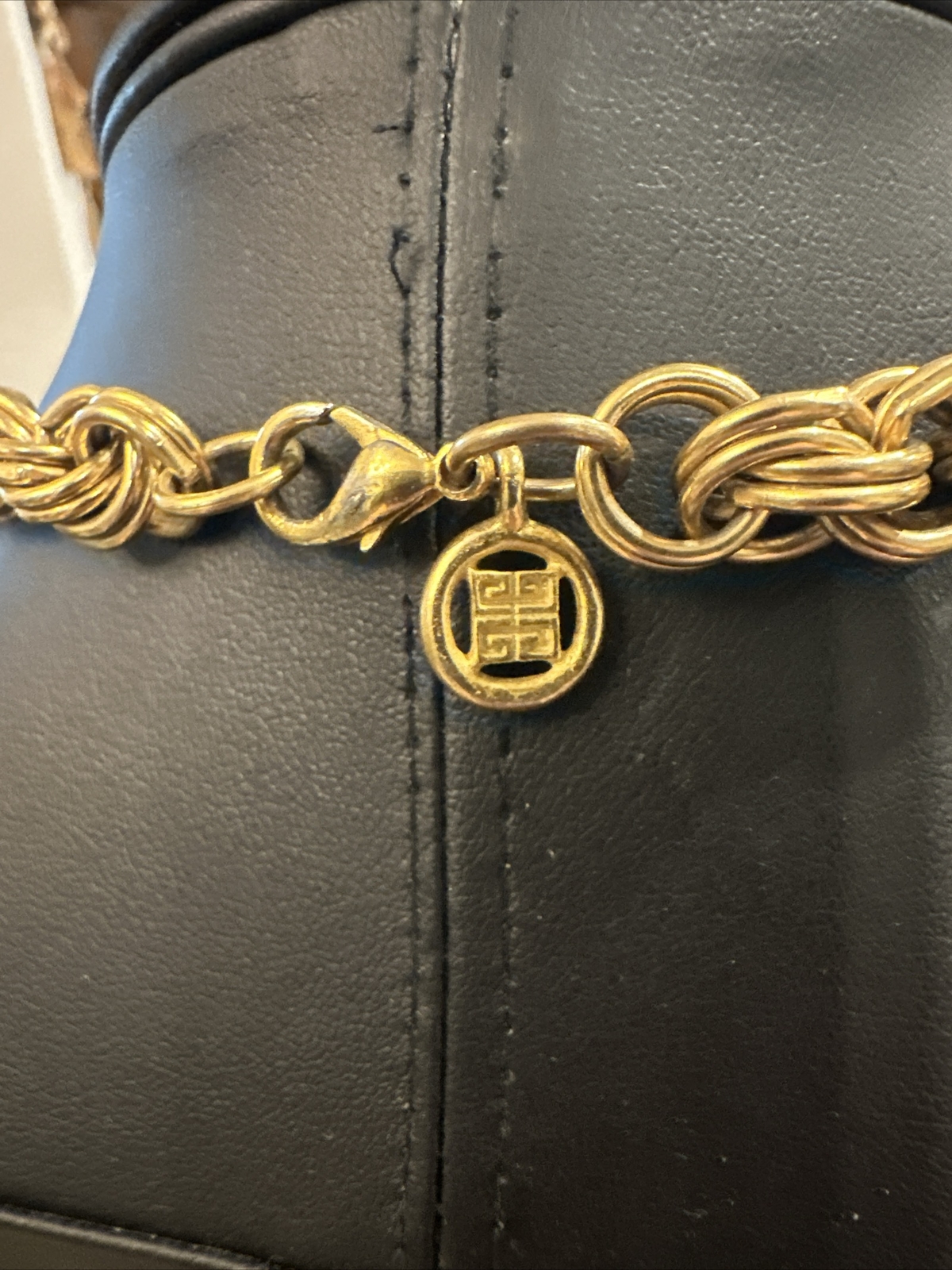 Vintage Givenchy Double Link Chain Choker Necklace 18”