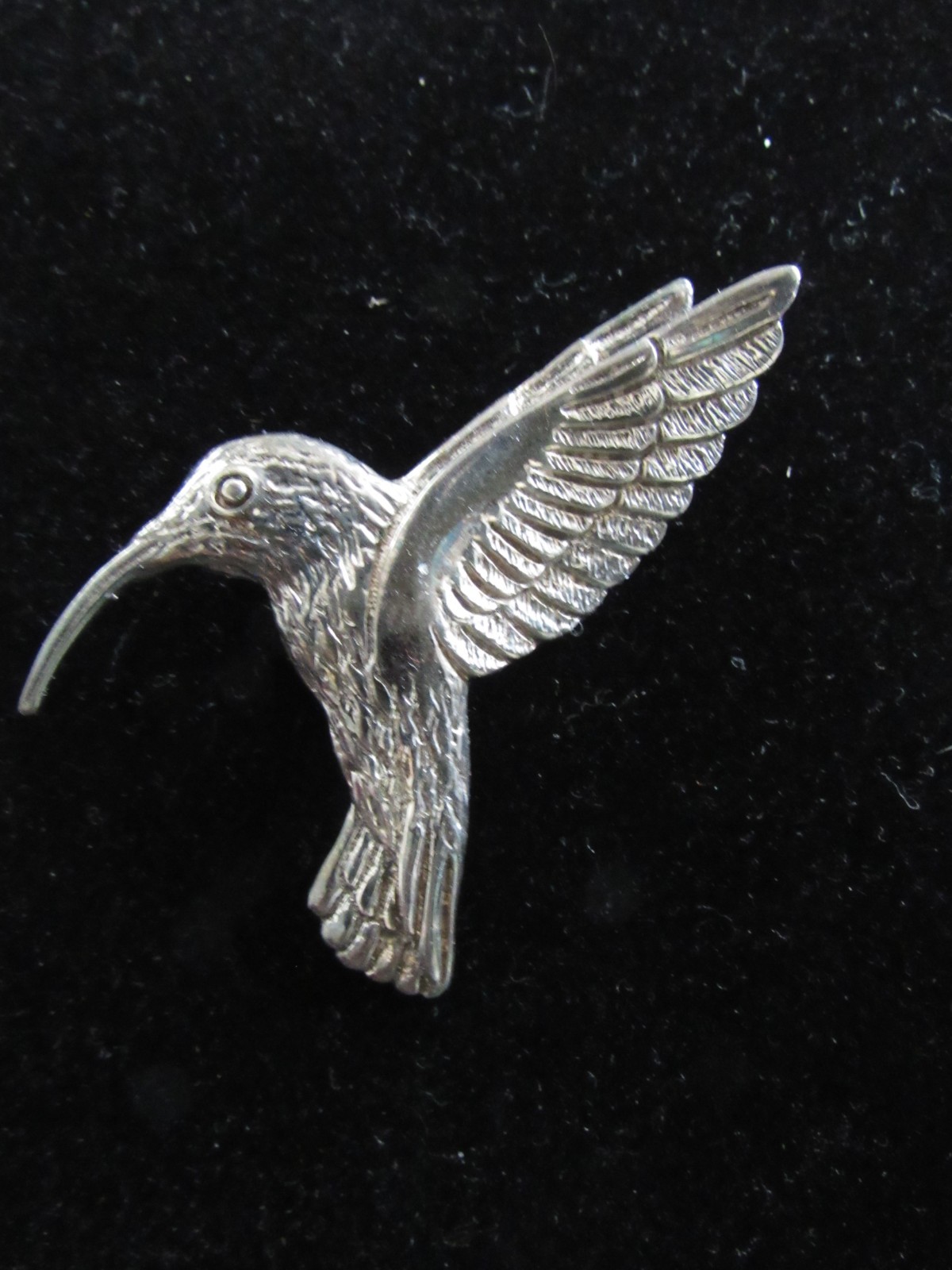 Large Sterling Silver Hummingbird Booch / Pin Stamped 925 MEX Vintage