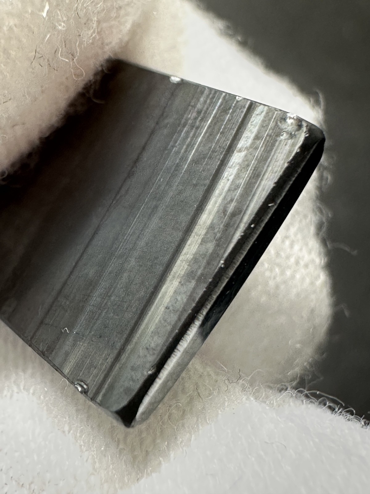 VINTAGE INTAGLIO WARRIOR ON METALLIC BLACK (HEMATITE?) LOOSE RECTANGLE N338