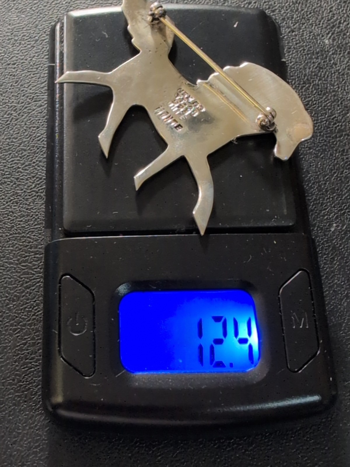 Running Spotted Hind Quarter Horse Brooch Mexico TT-28 925 Monte 12.4g 2.25″