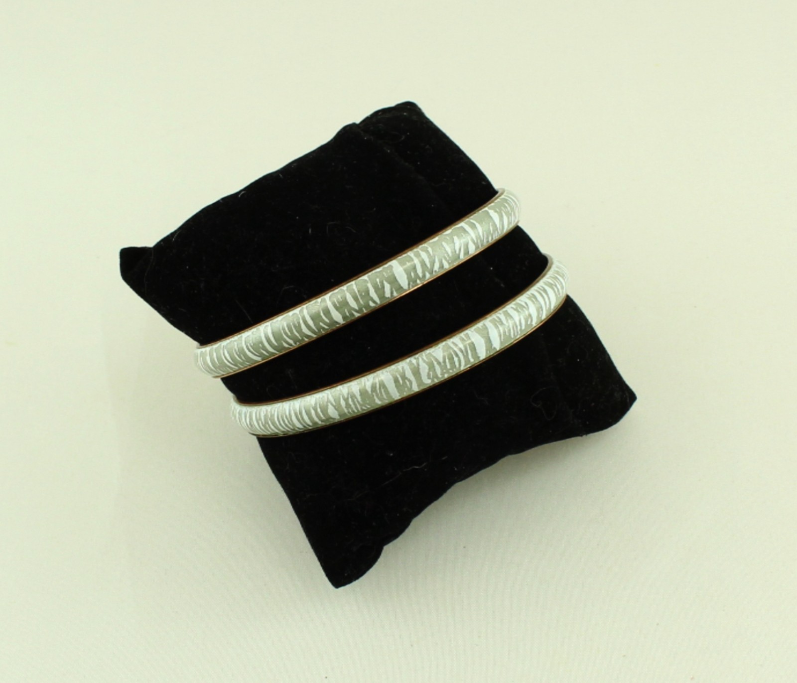 Matisse Renoir Enameled Copper Bangle Bracelet Pair Signed; Book Reference