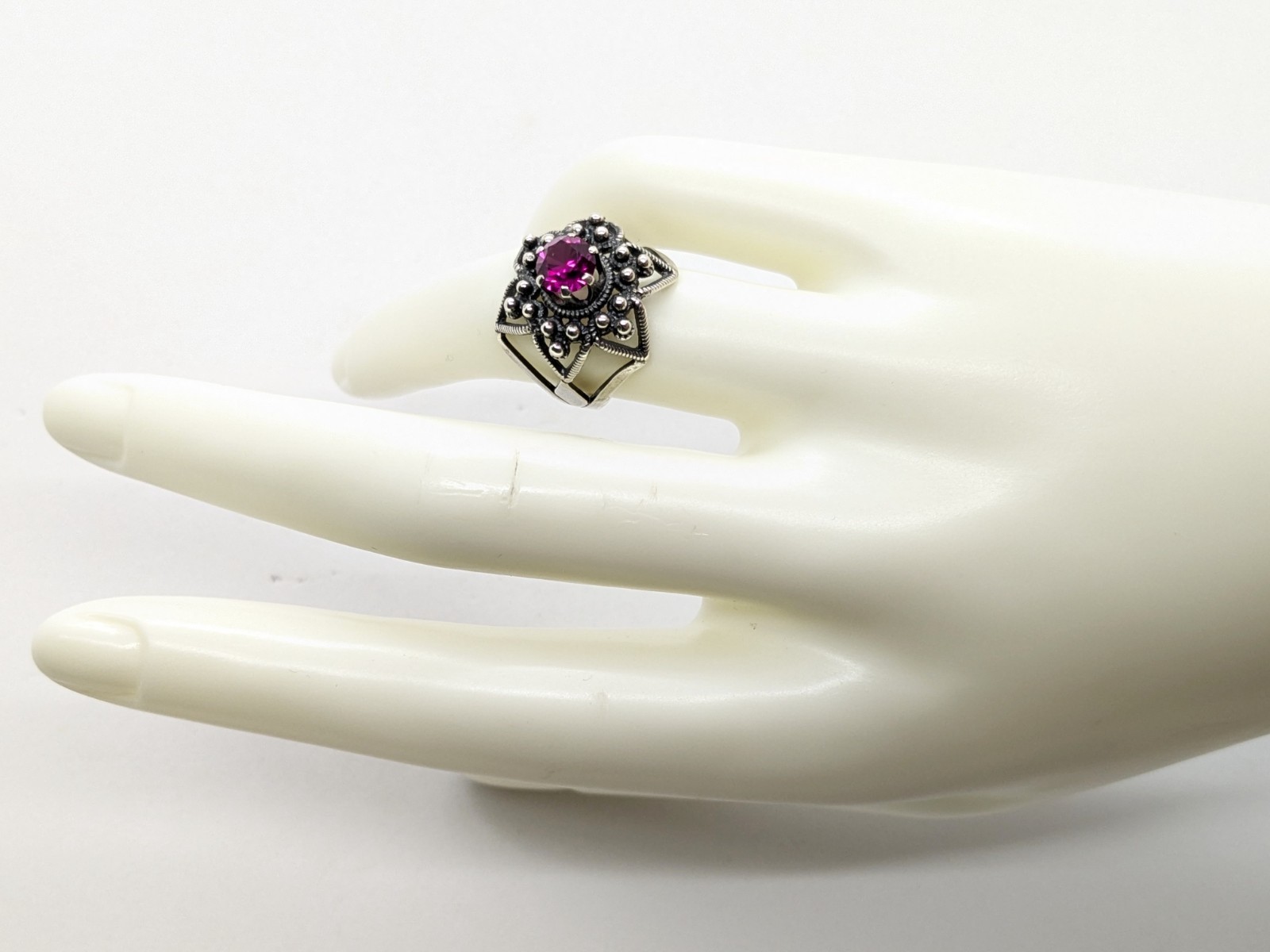 Vintage Elegant Soviet RING Silver⭐875 stamp Star USSR-size: 6.25US (17mm)| UA#4