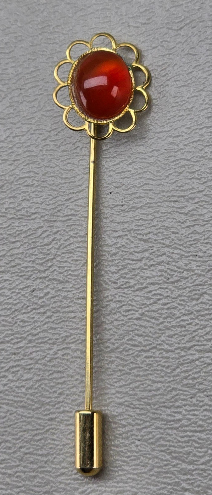 Vintage Stick Pin Lot 6 Pieces Hat Lapel Red Hat Society Gold Silver Tone