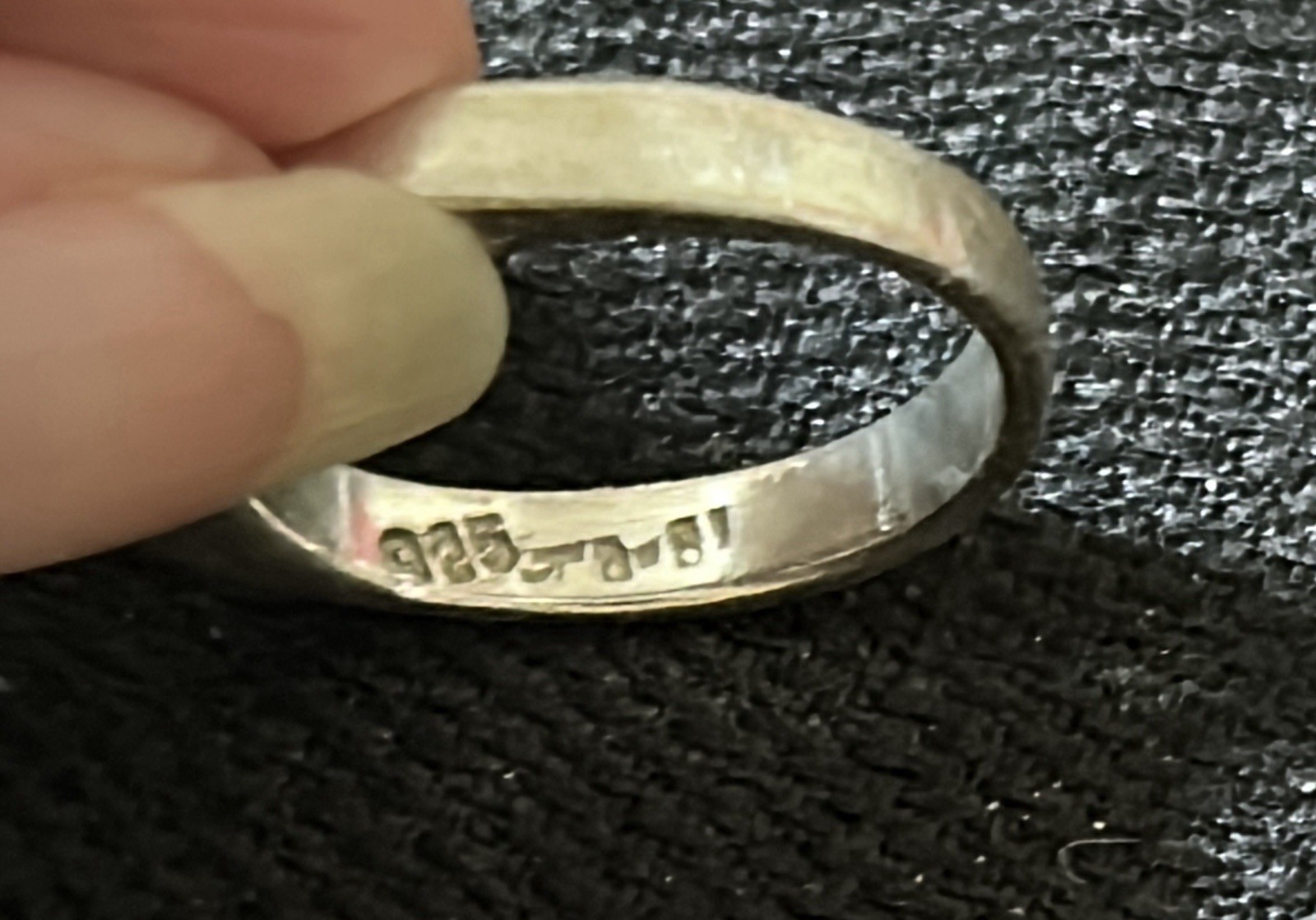 Vintage TAXCO 925 Sterling Silver Square Top Band Ring Modernist Minimalist 9.25