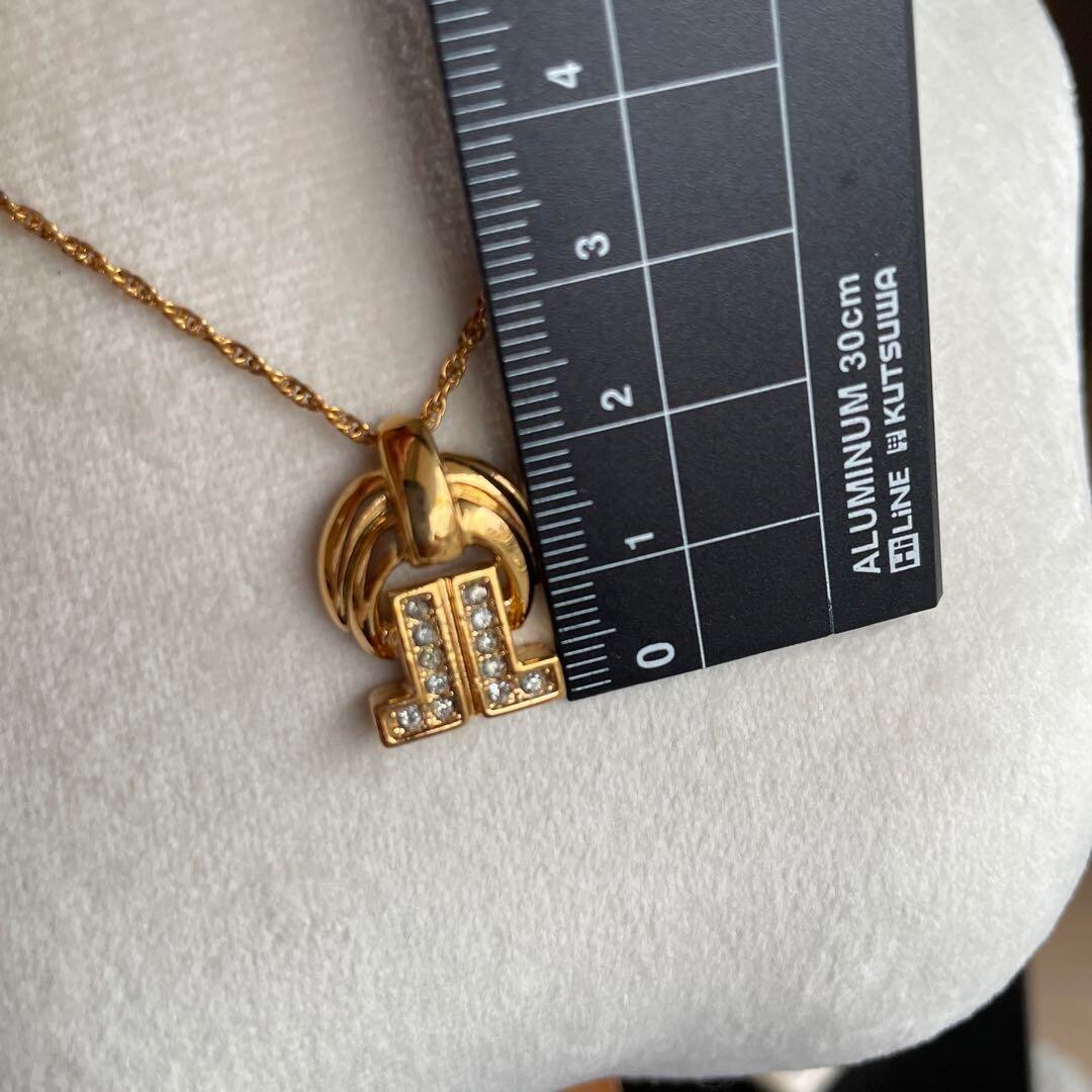 Lanvin Paris Vintage Chain Necklace Pendant Gold L-45cm