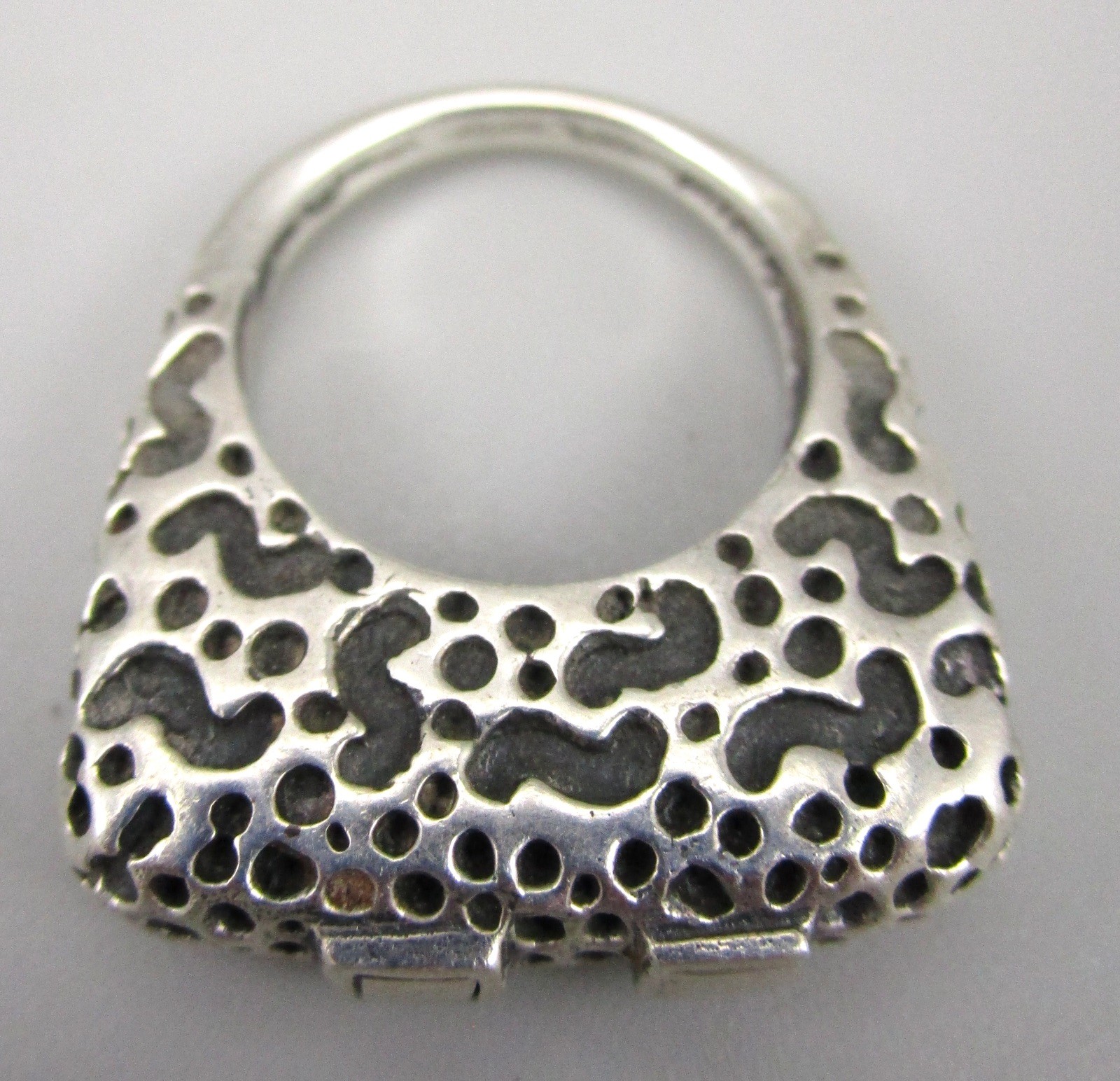CLASSIC DIAN MALOUF STERLING DOTTED STACK RING GUARD SZ 6.5 