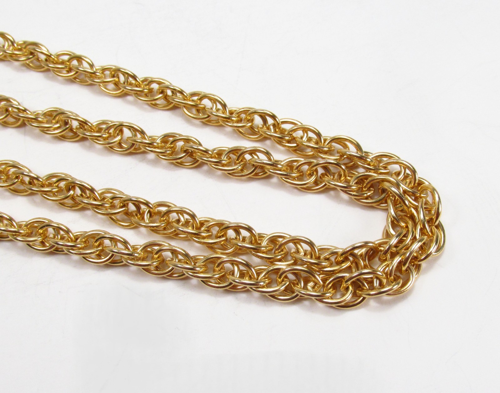 Vintage American Jewelry Chain Co. USA 12K Gold Filled Oval Link Necklace 26.5″