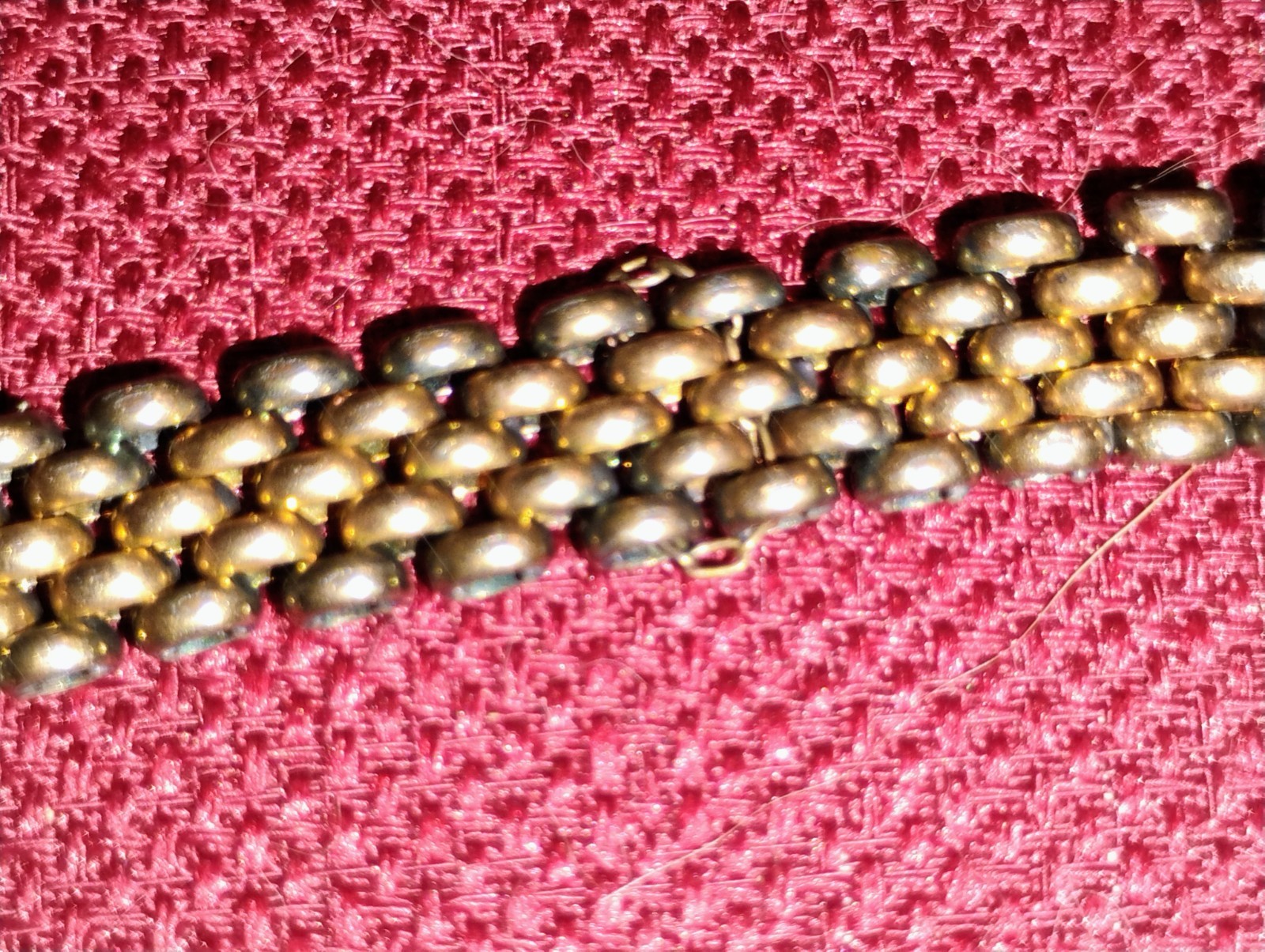 Vintage gold filled chain bracelet oval link, 7.5″ 20g unmarked *read