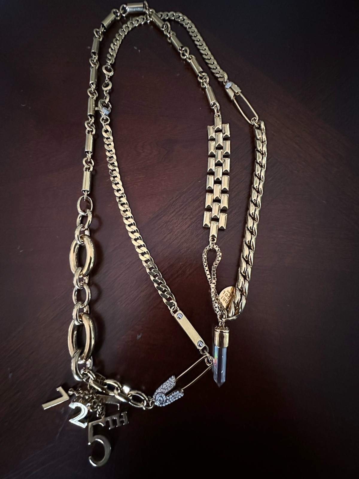 Vintage Rare HENRI BENDEL Gold Beaded 1980’s Gold Tone Long or Layered Necklace