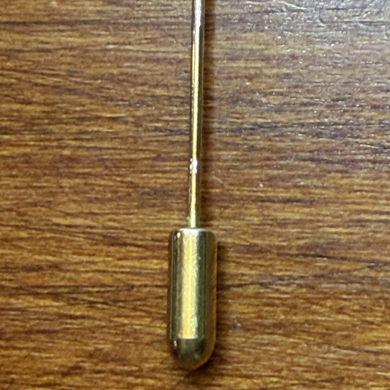 Vintage Engraved Letter P Heart Shaped Gold Tone Stick Pin 2-1/2″