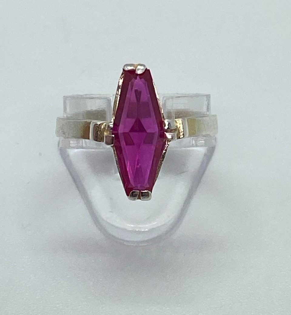 Ring Silver 875 Size 8 . Weight 1.84 g. Soviet Vintage Jewelry USSR