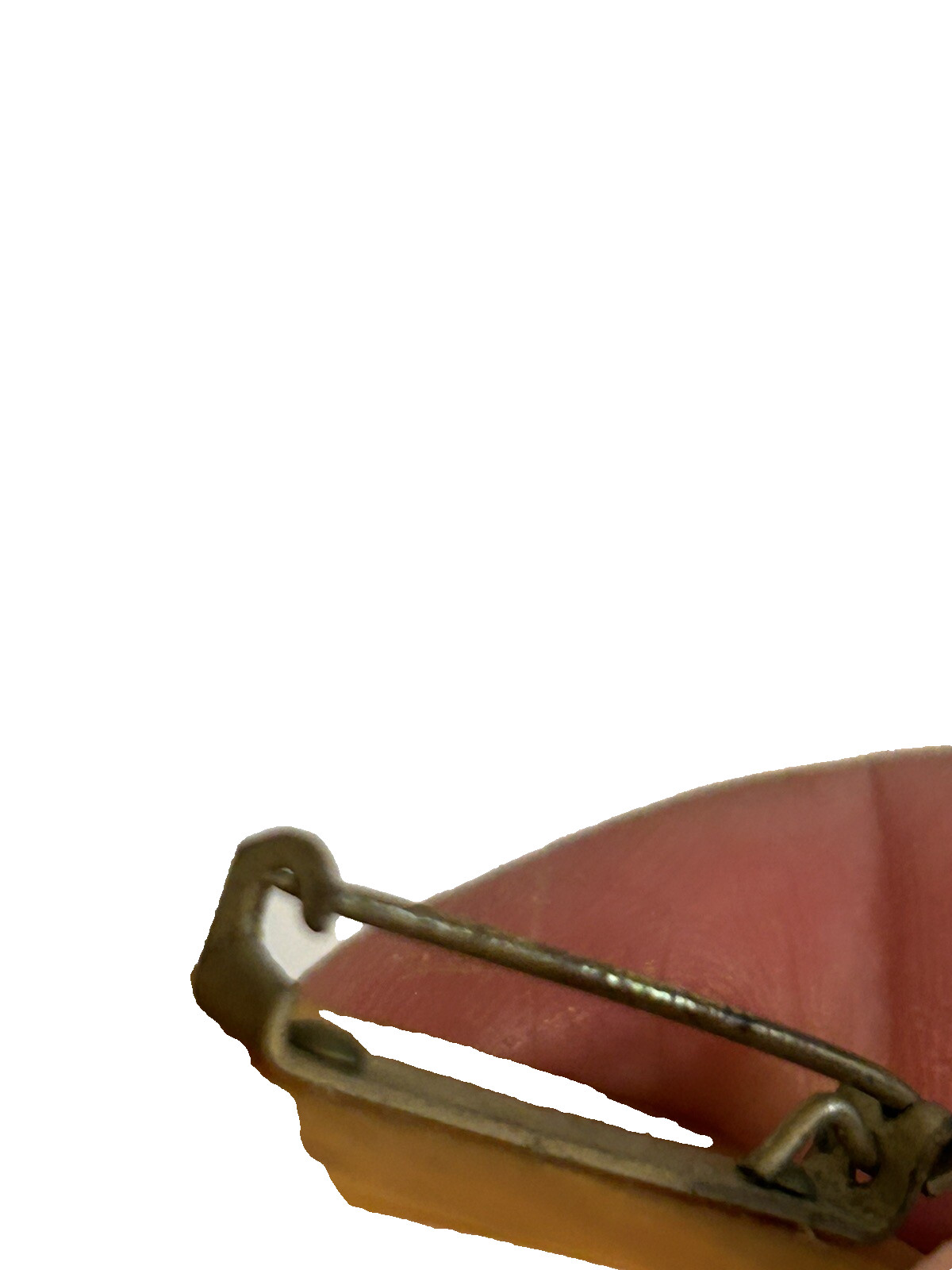 AntiqueVintage Natural Beryl YellowGold Colour Dress Pin