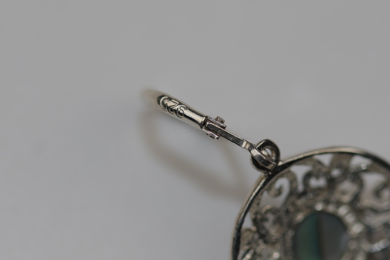 Abalone Gemstone Dangle Earrings Sterling Silver
