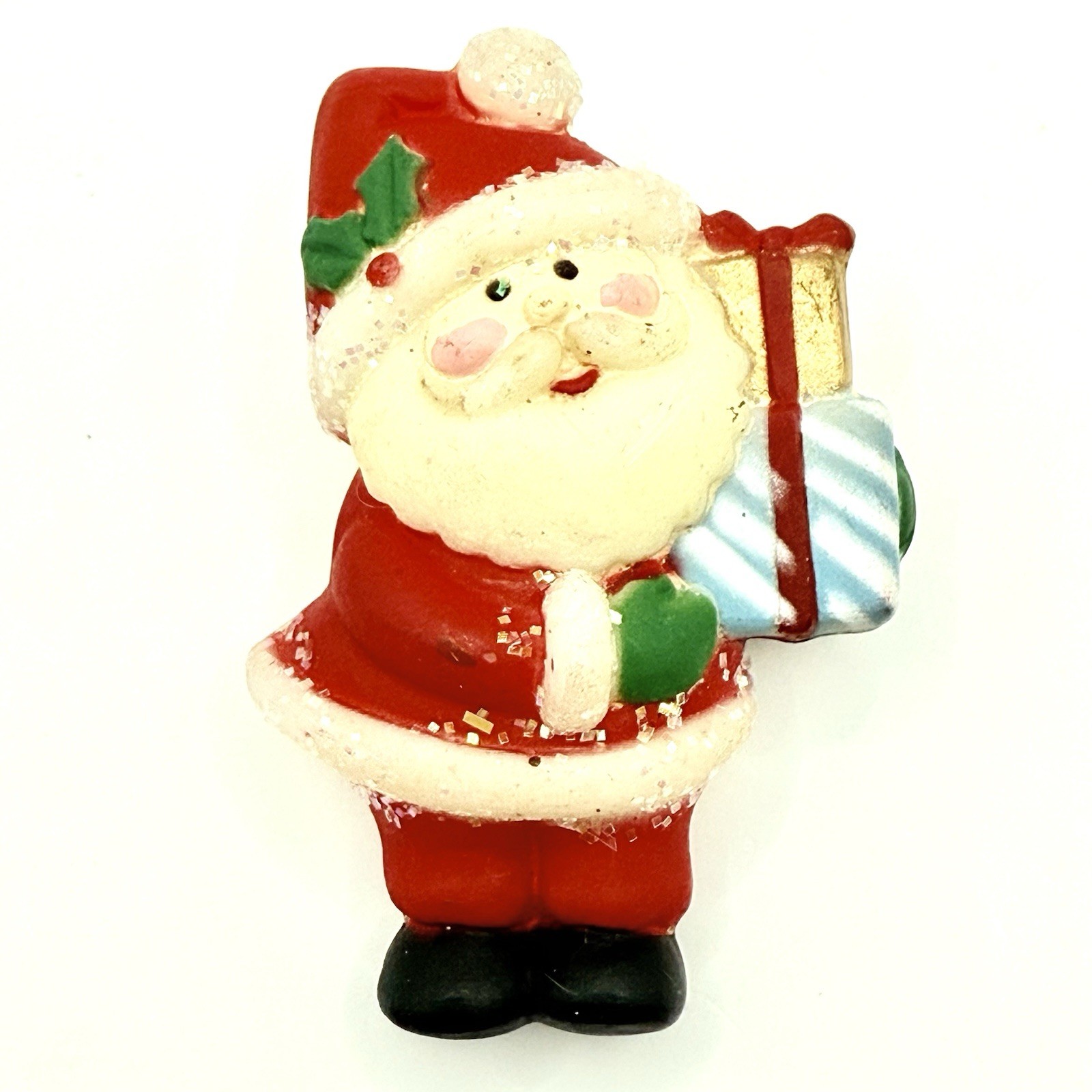 Vtg Christmas Santa 10 PC Brooch Lot AJC Haskell Hallmark Fun World Kringle CH4