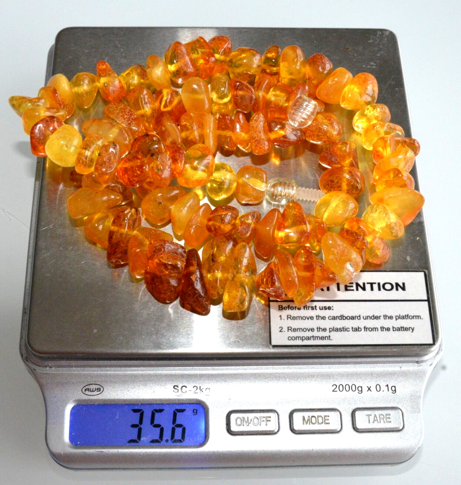35gr RUSSIAN SOVIET BALTIC AMBER BEAD NECKLACE 琥珀 BRACELET STONE PENDANT EARRING