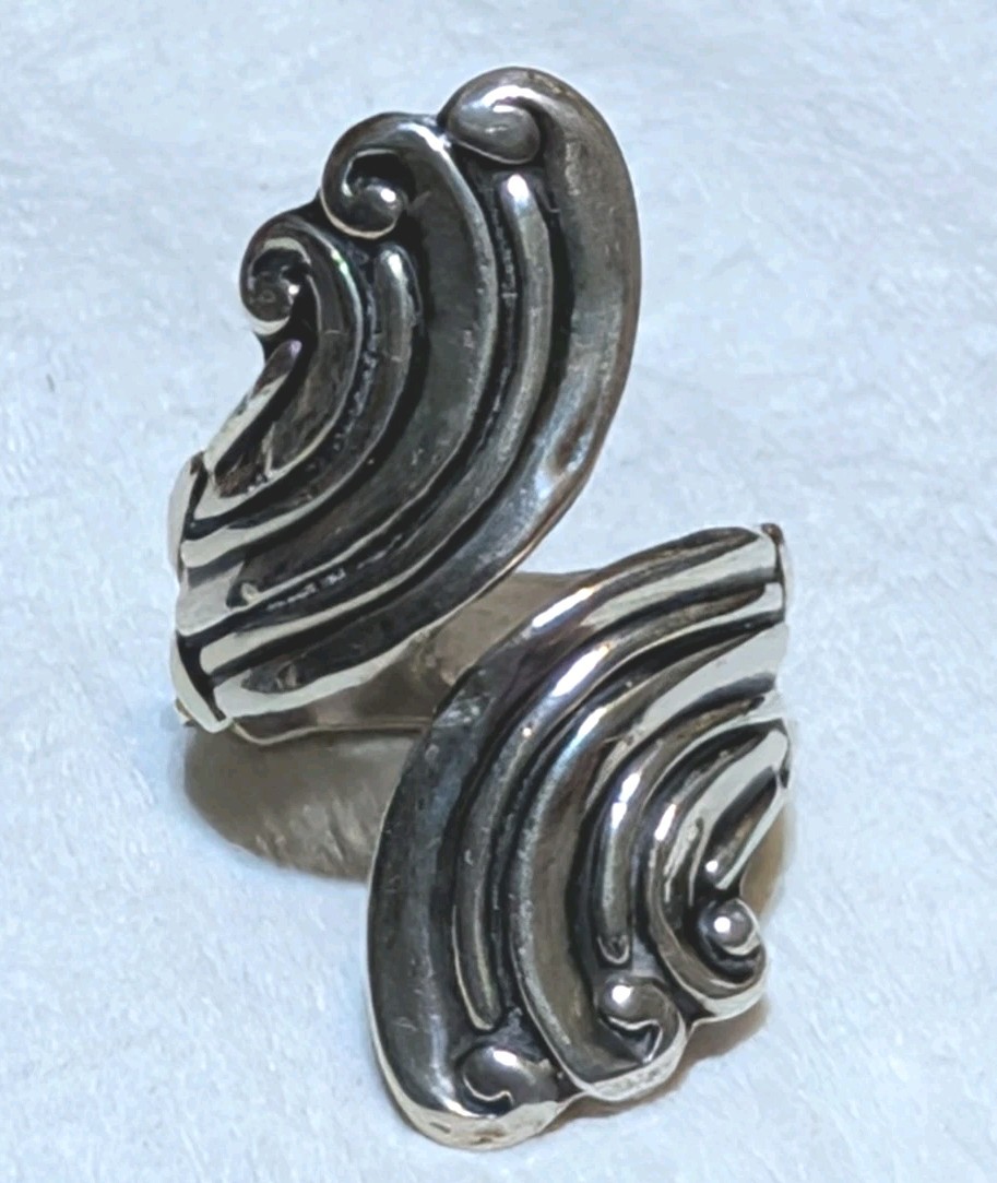CP CAROLYN POLLACK Sterling Silver Sizable Ring 7.1 Grams Statement Ring