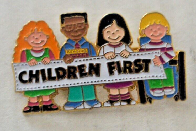 Children First Souvenir Lapel Hat Pin with Safety Clasp