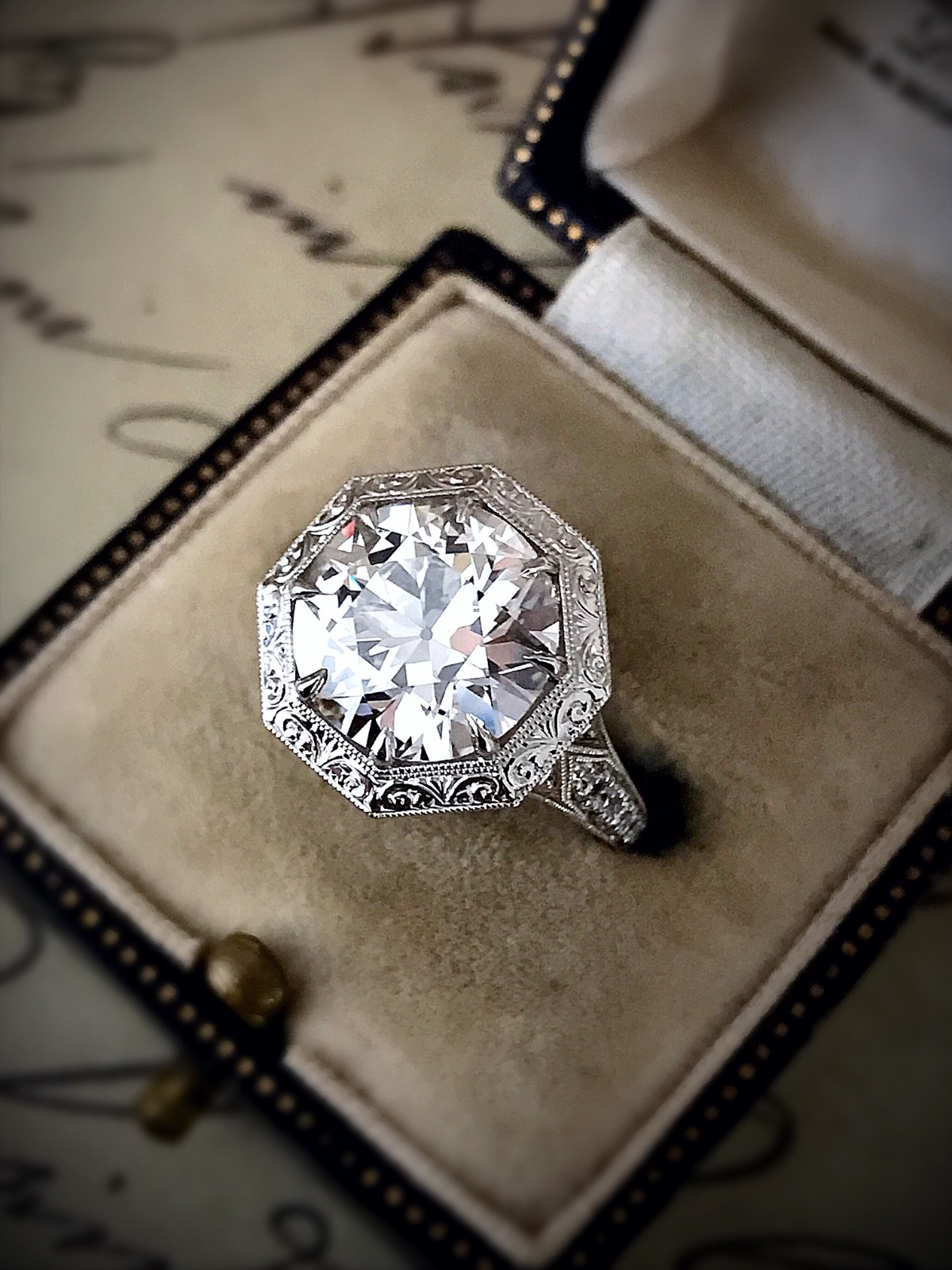 Old European Cut Diamond Ring
