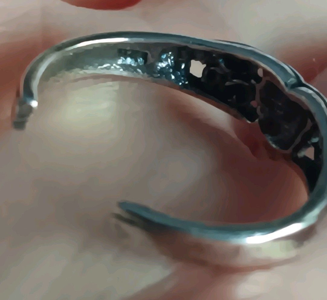 Vintage Y2K Early 2000s Heart Sterling Silver Toe Ring Size 3.25