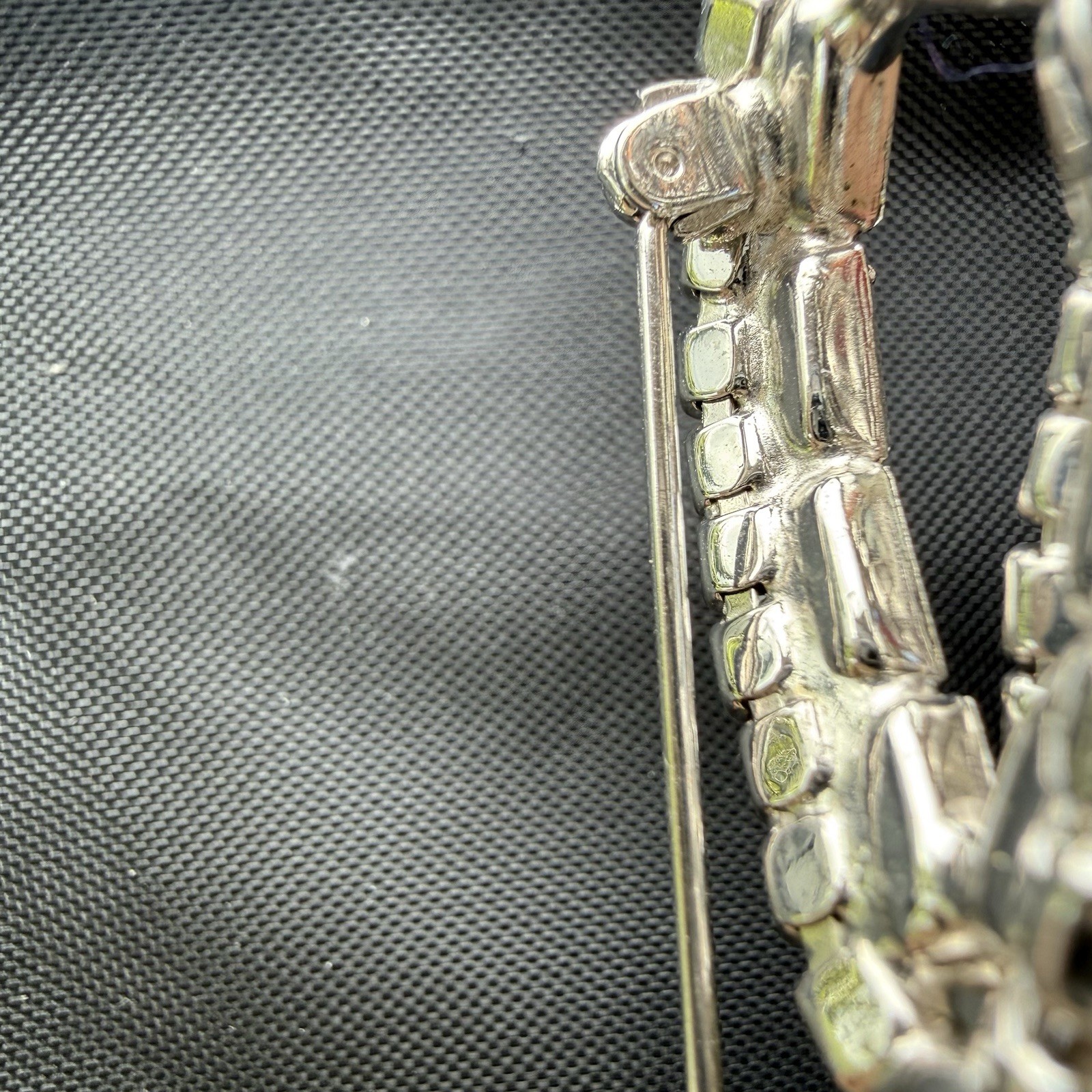 Vintage Rhinestone Bow Brooch/pin Baguette, Round And Emerald Cut Stones