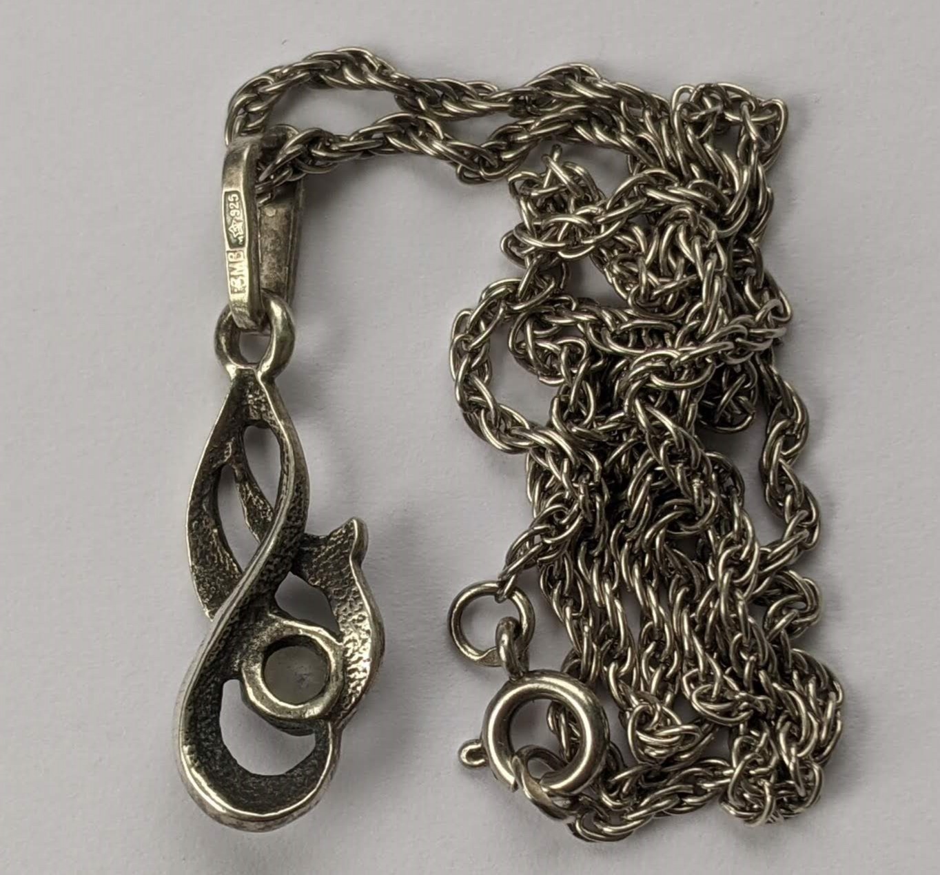 Vintage Soviet USSR Necklace silver 925 ⭐ Сhain 45 cm. Weight 5.88 g.