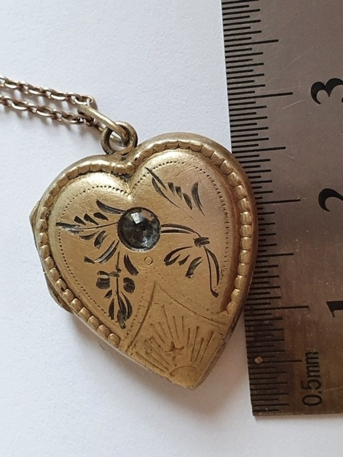 Vintage Soviet USSR pendant for photo on a chain ~45 cm silver 875 ⭐ Wt 8.5 g