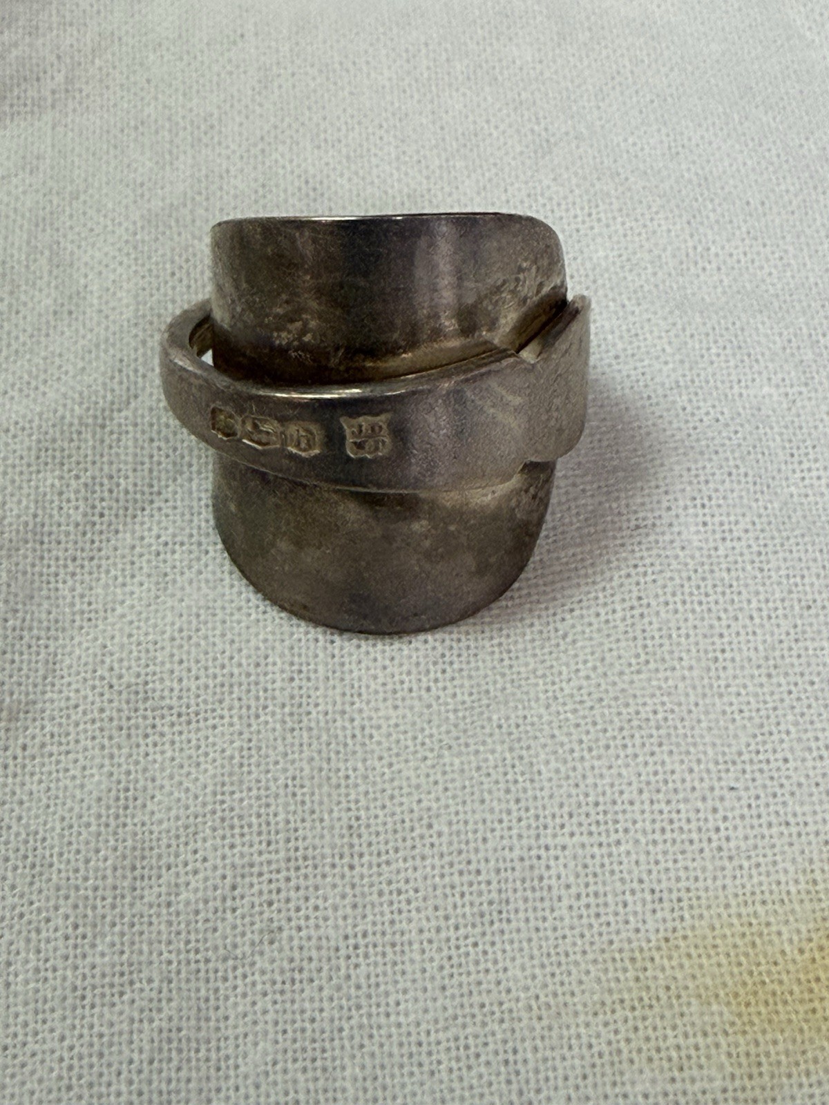 Vintage English Sheffield Sterling Silver James Deakin And Sons Spoon Ring, 9