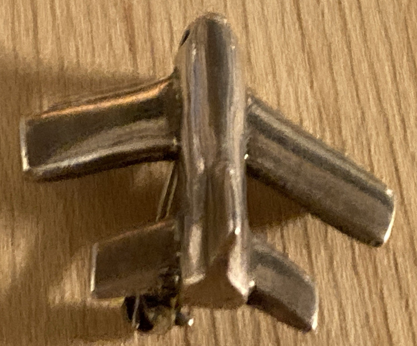 Sterling Silver Pwith Safety Clasp Koan War Era F–86 Sabre Fighter Jet
