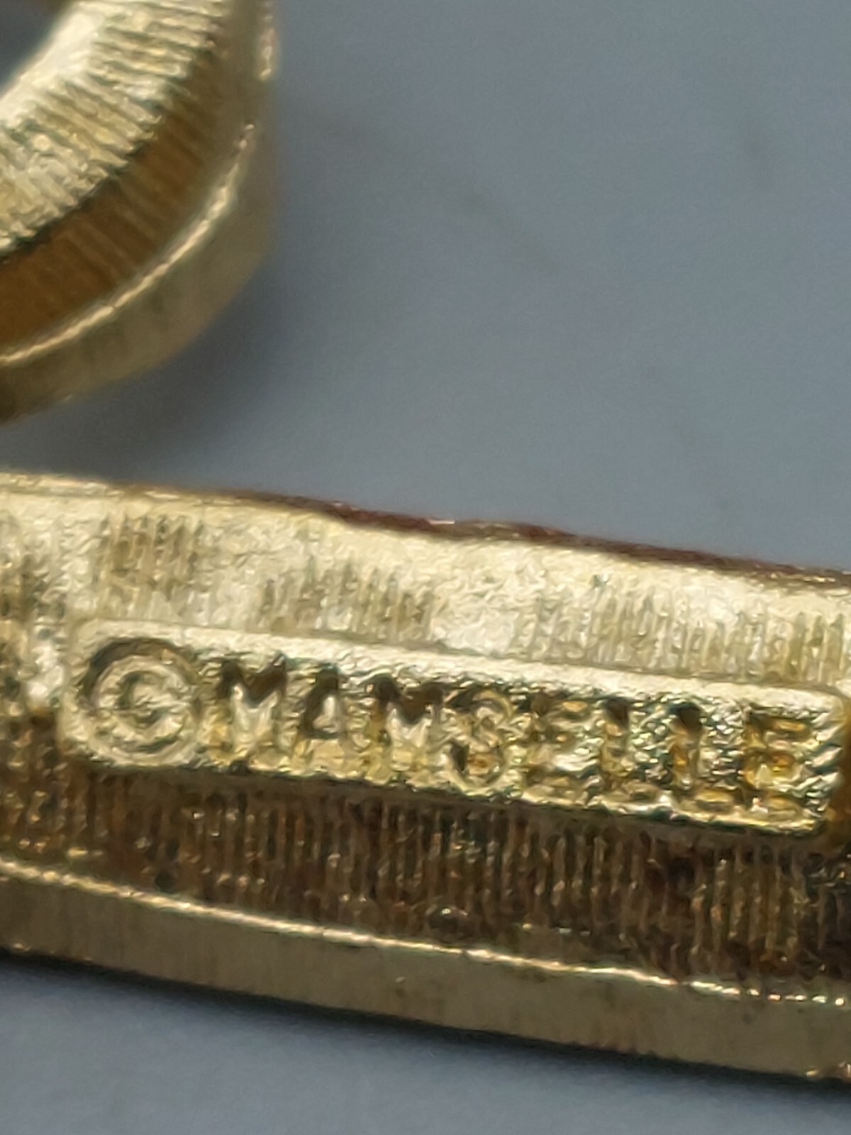 Awesome Vintage Manselle Brooch Brushed and Smooth Finish Letter “P” 2.25″