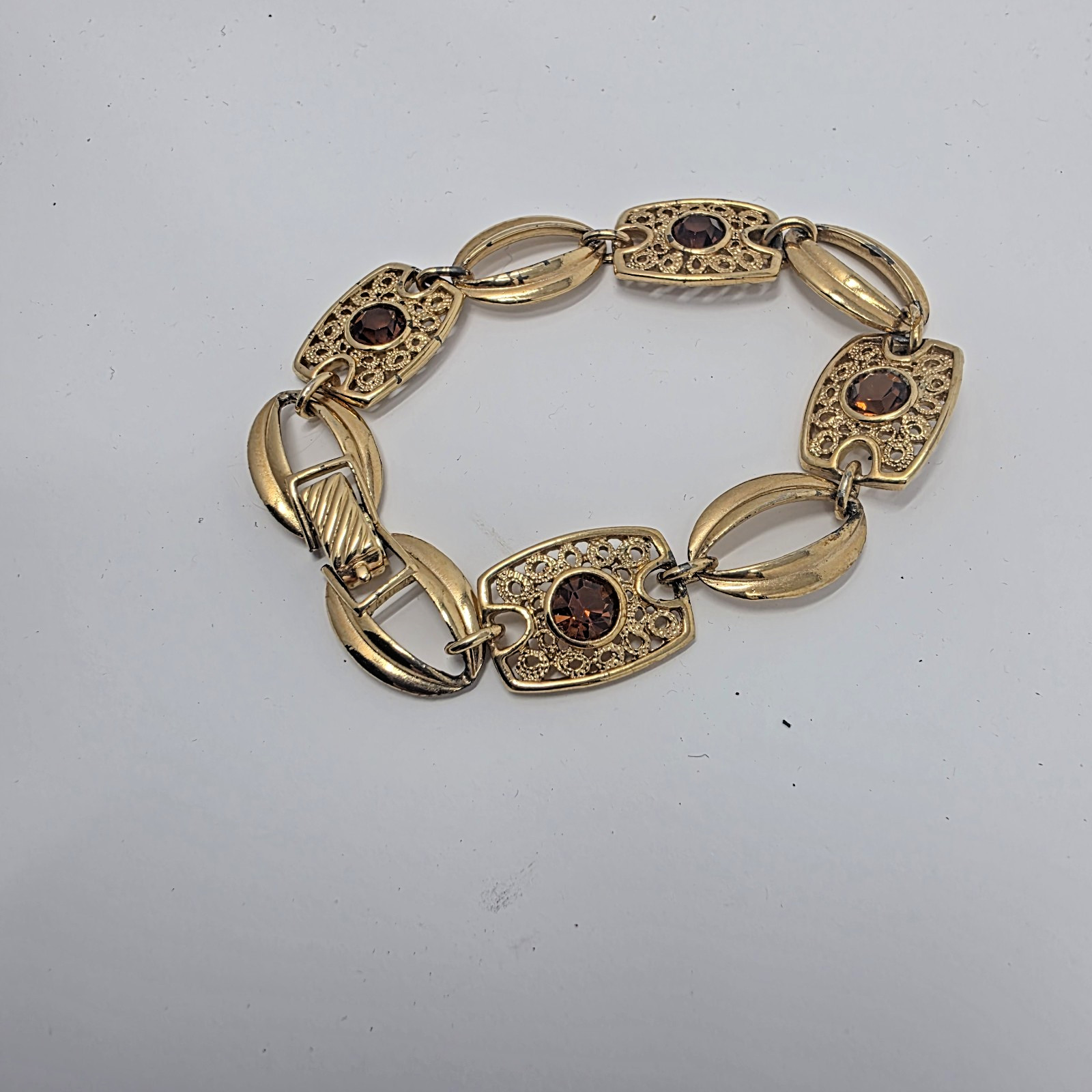 Vintage Sarah Coventry Jewelry Lot 3 Gold‑Tone Brooch/Pin, Bracelet Ring Signee