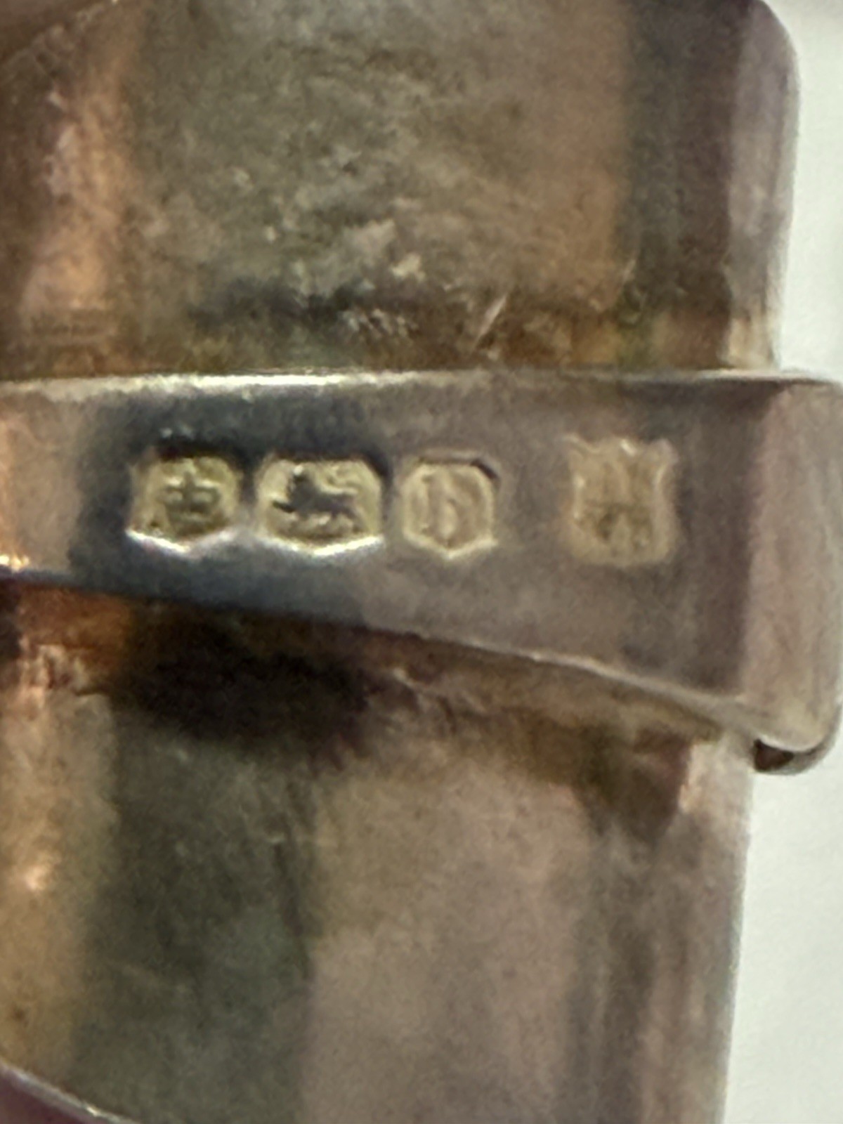 Vintage English Sheffield Sterling Silver James Deakin And Sons Spoon Ring, 9