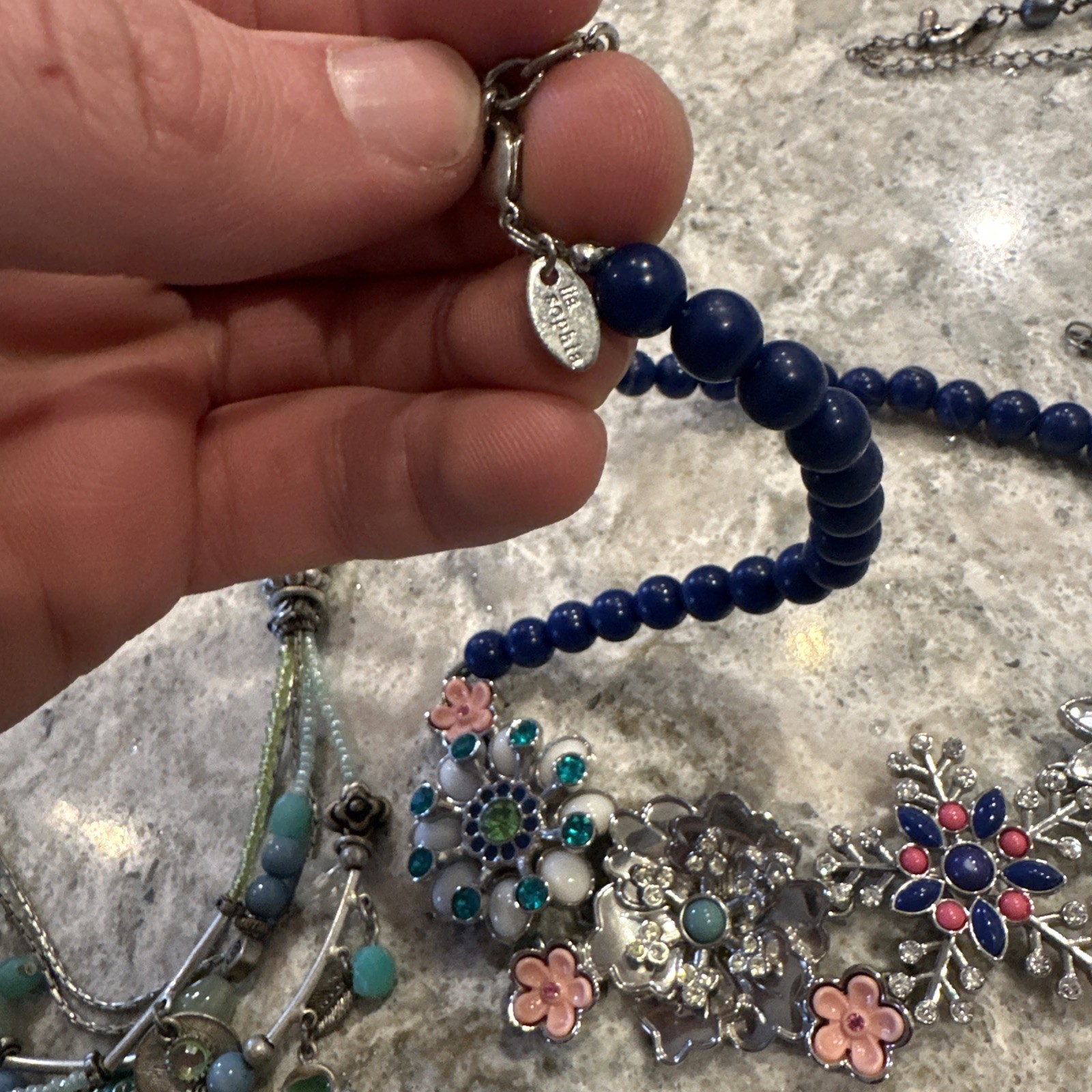 VTG TO NOW ESTATE JEWELRY LOT OF 40+ Pieces Lia Sophia Designer Gaudy Y2K