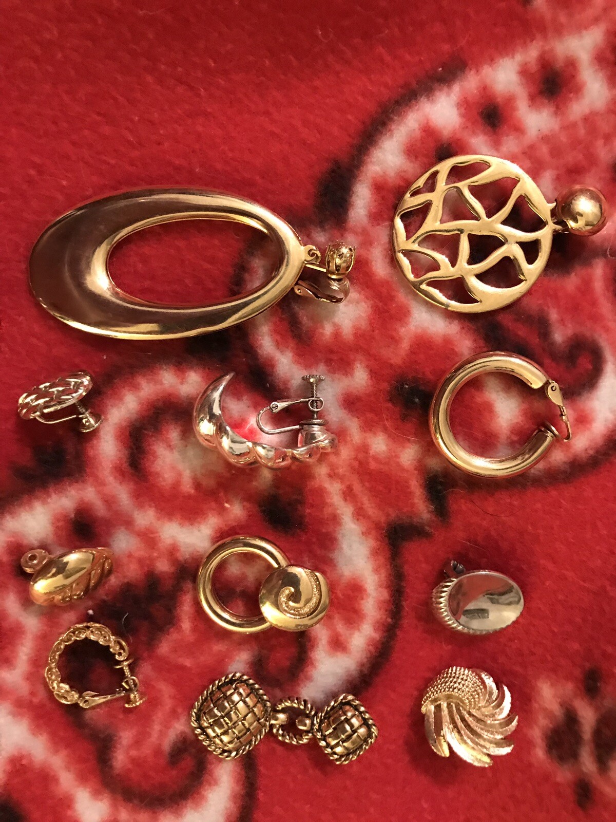 Vintage Designer/Signed Single Earrings Mixed Lot- Different Styles & Shapes