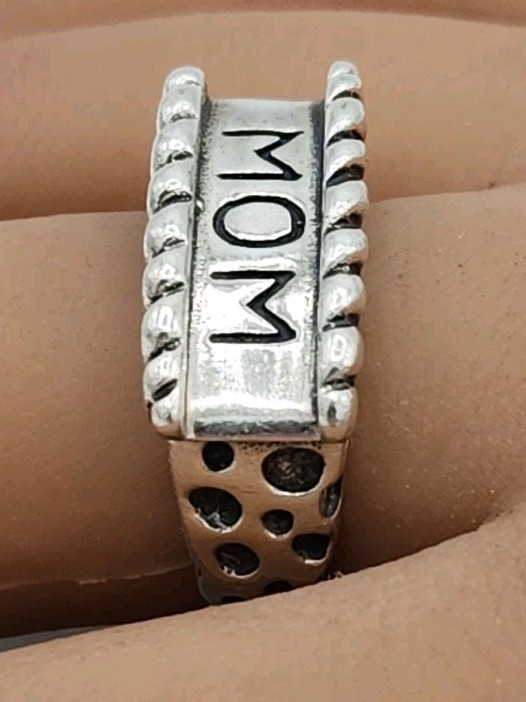 Vintage Dian Malouf DLM Sterling Silver MOM Ring Sz. 7.25