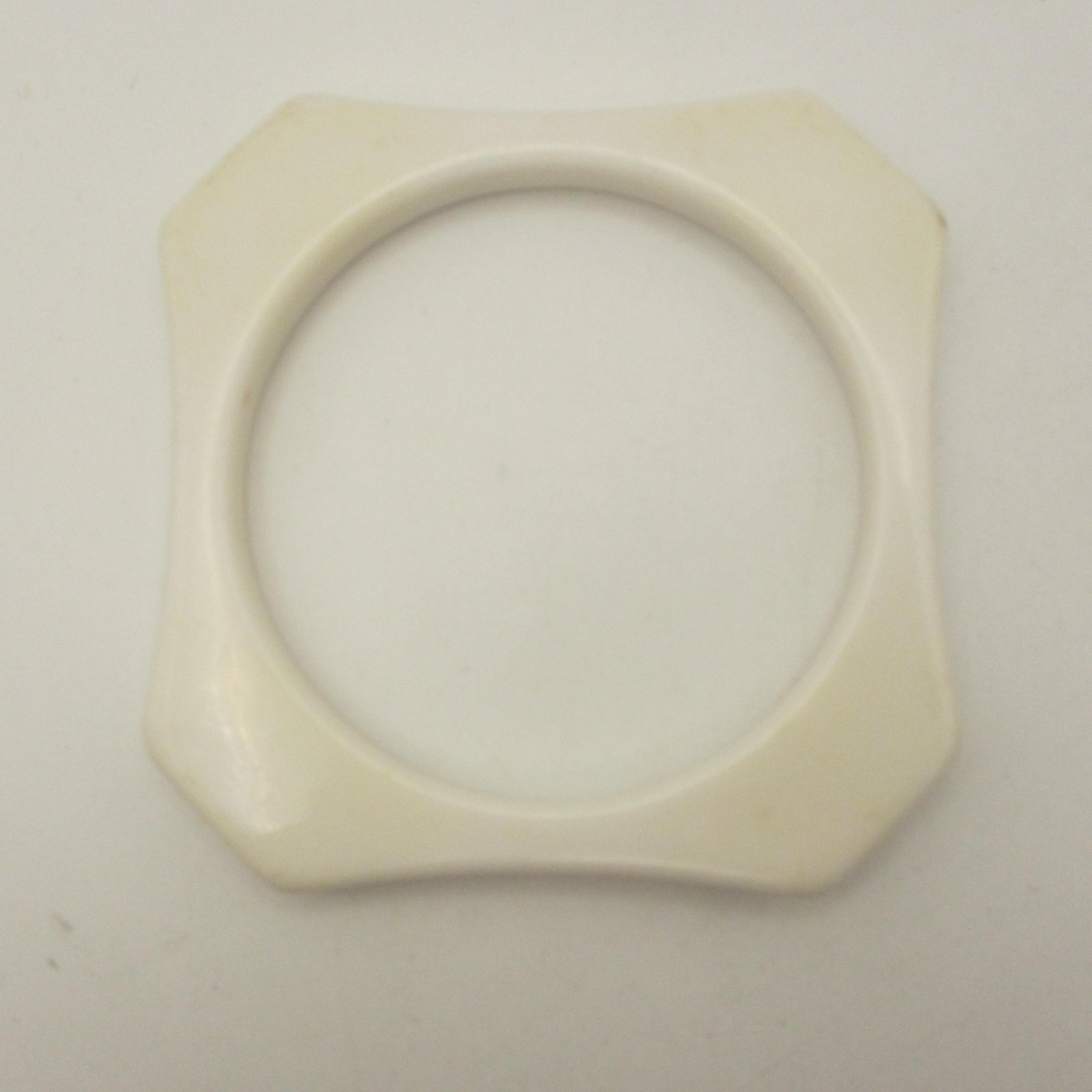 Vintage Lucite Bangle Bracelet White Bold Statement