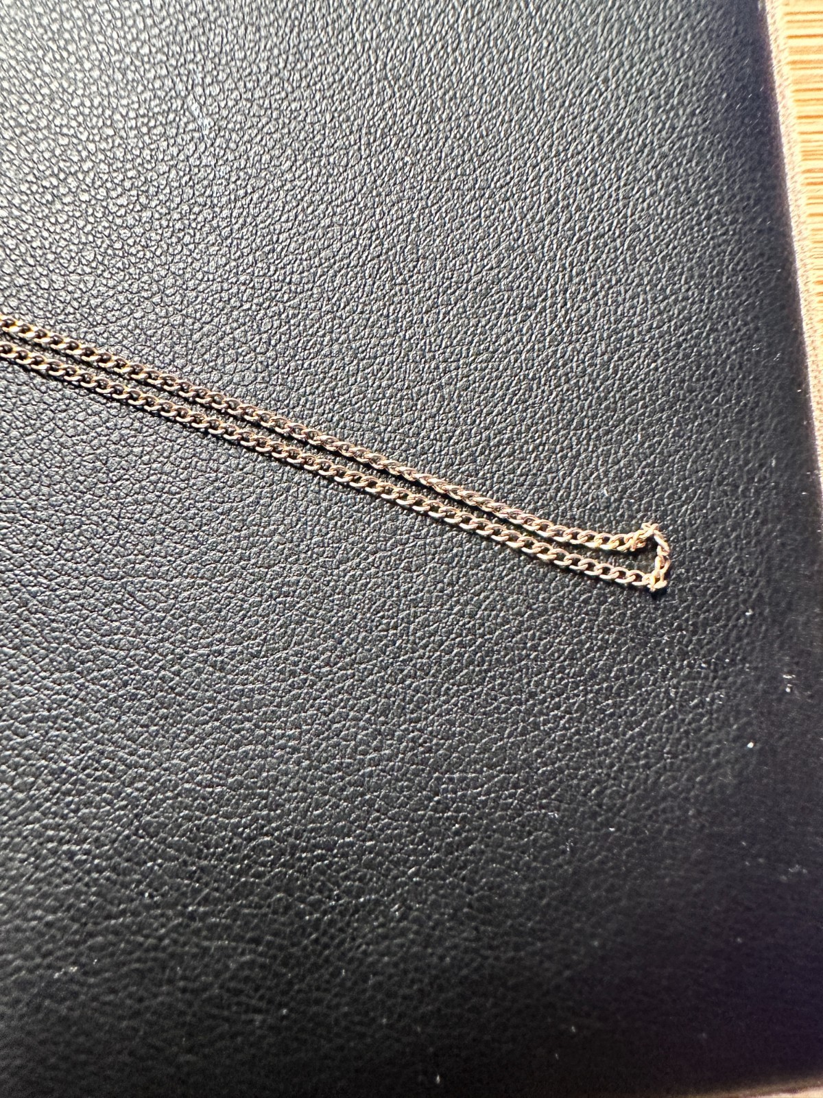 Vintage 1/20 12K Gold Filled Curb Chain Necklace Fine Delicate – 13″