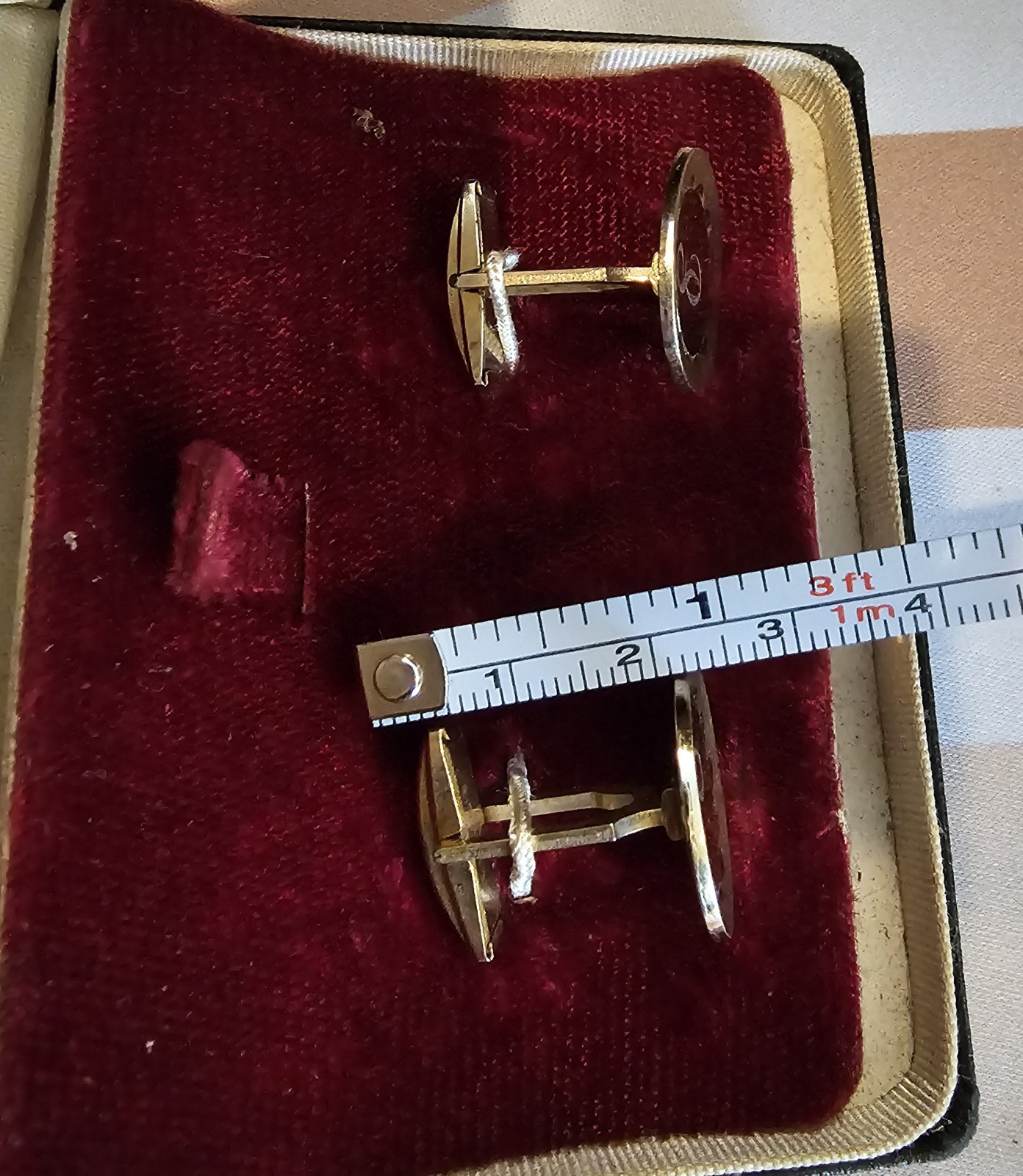 Vintage Gold Tone HADLEY Cufflinks “P” Intial