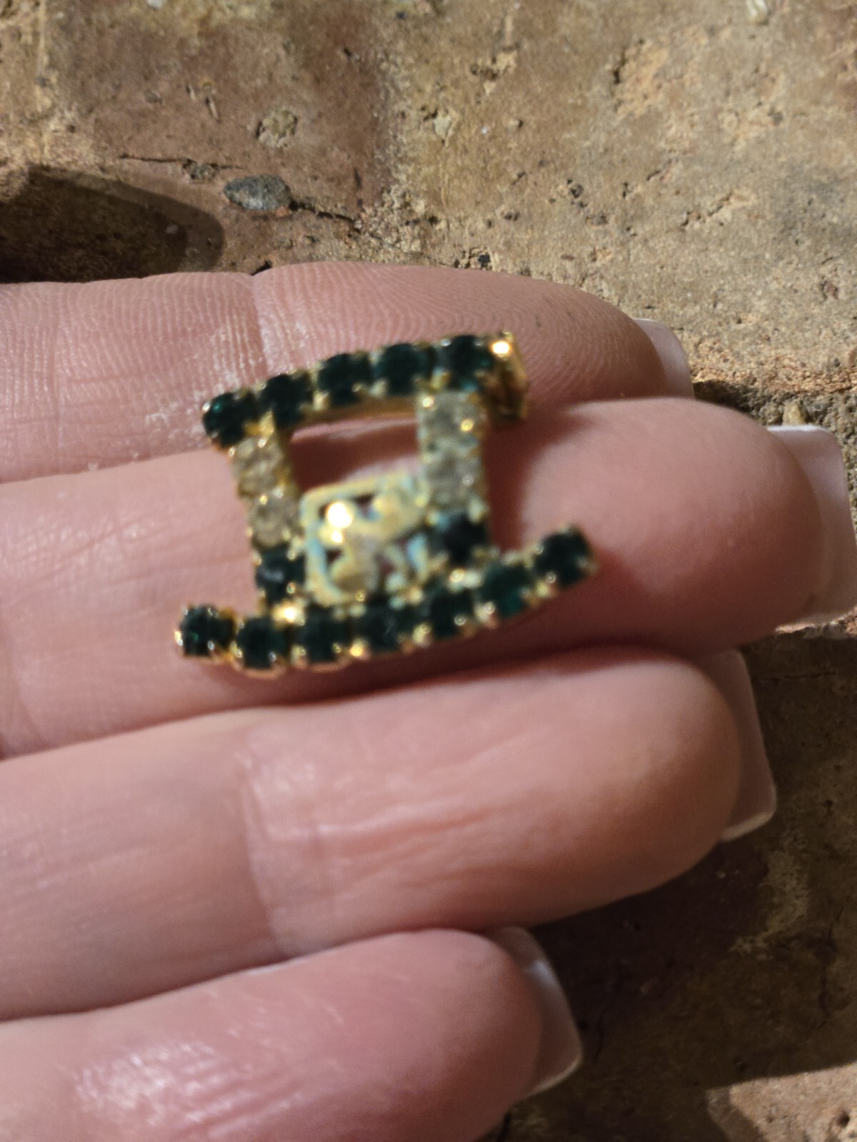 Brooch Pin Rhinestone St Patrick’s Leprechaun Hat Clover Vtg Celtic Myst Jewelry