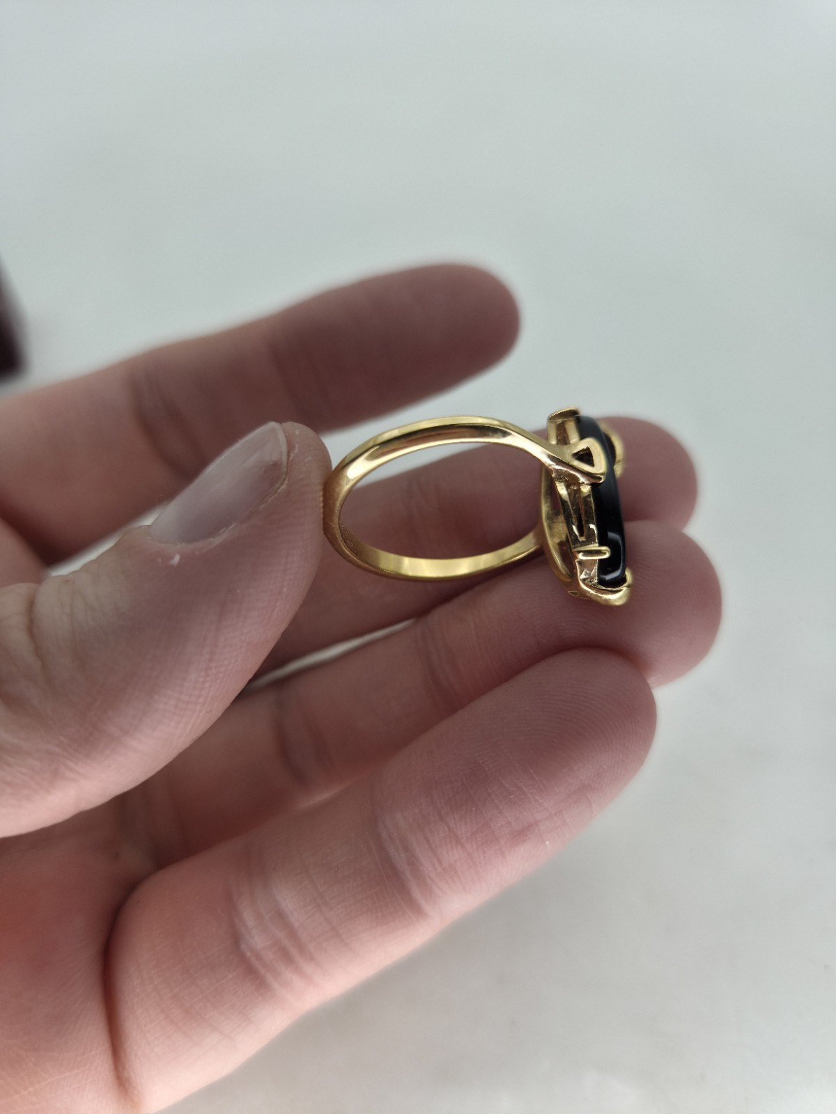 AVON Vintage 1978 “Night Flower” Ring Sz 9 Cocktail Ring Gold Tone