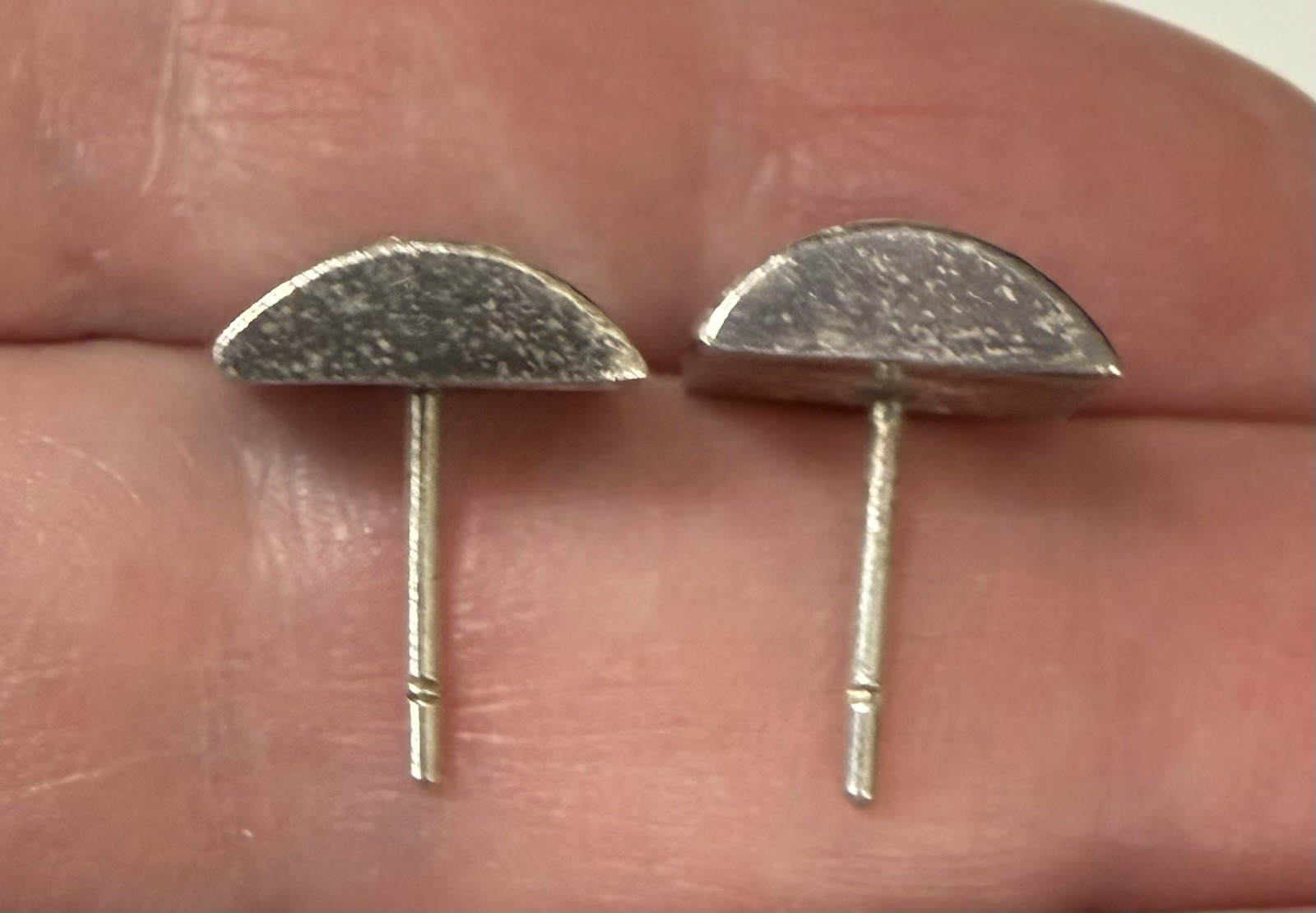 Vintage CHILE 980 Silver Domed Square Lapis Lazuli Pendant Stud Earrings Set 17g