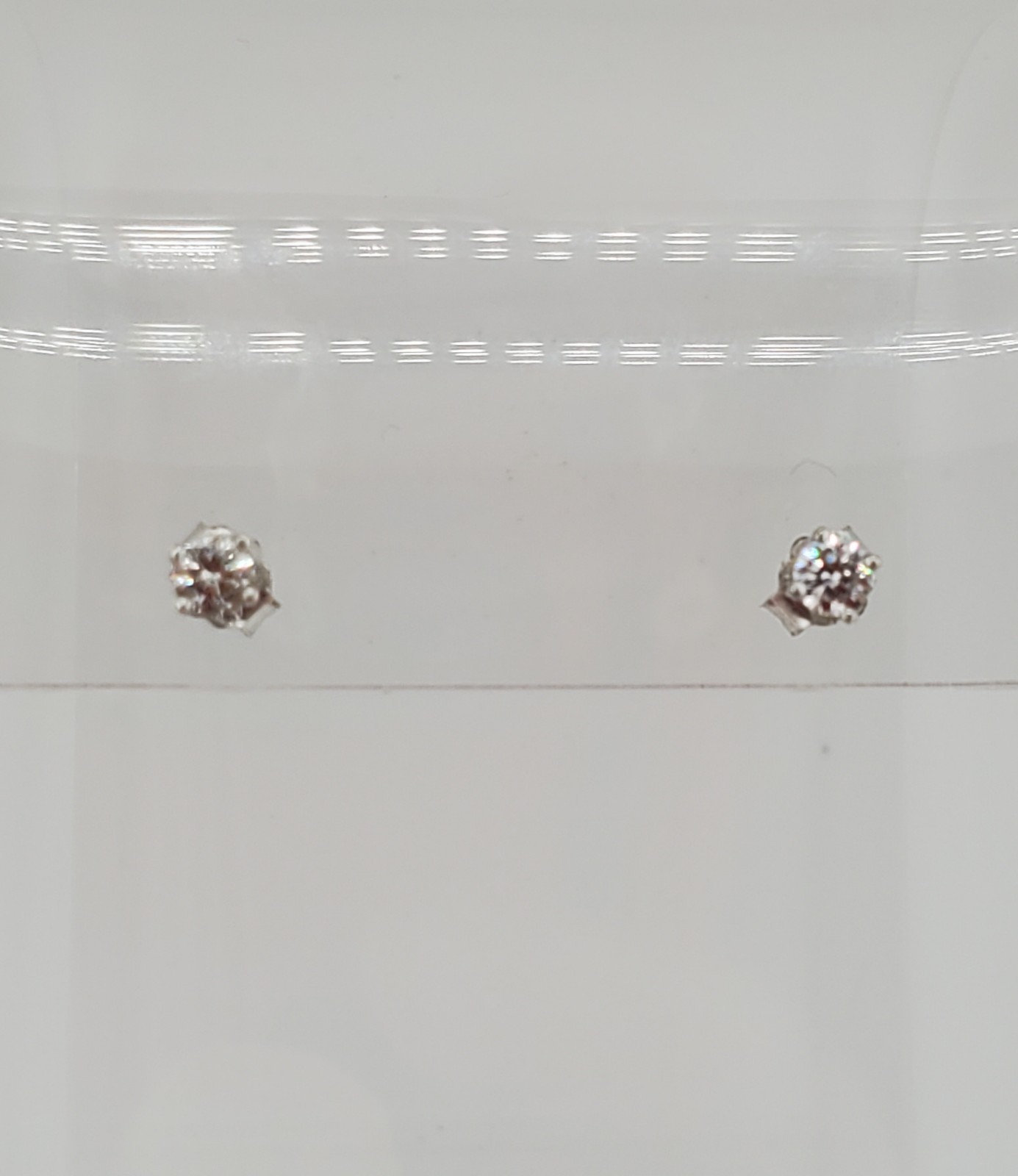 VTG 925 API Stud CZ 3mm Earrings Sterling Silver Brilliant Petite Daily Wear