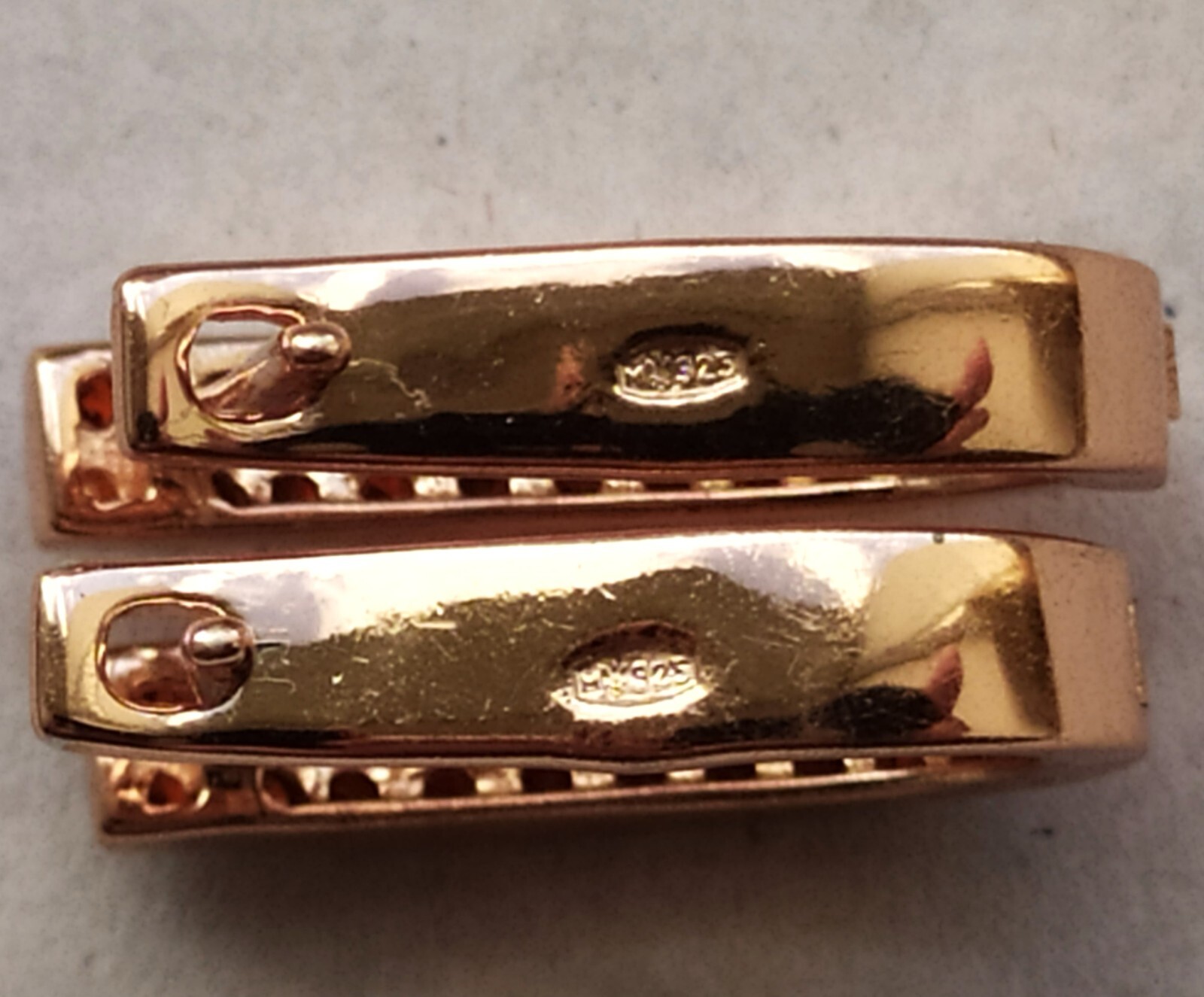 Vintage Luxury Earrings Sterling Silver 925 with Bright Red Stones -4.79g. | #16