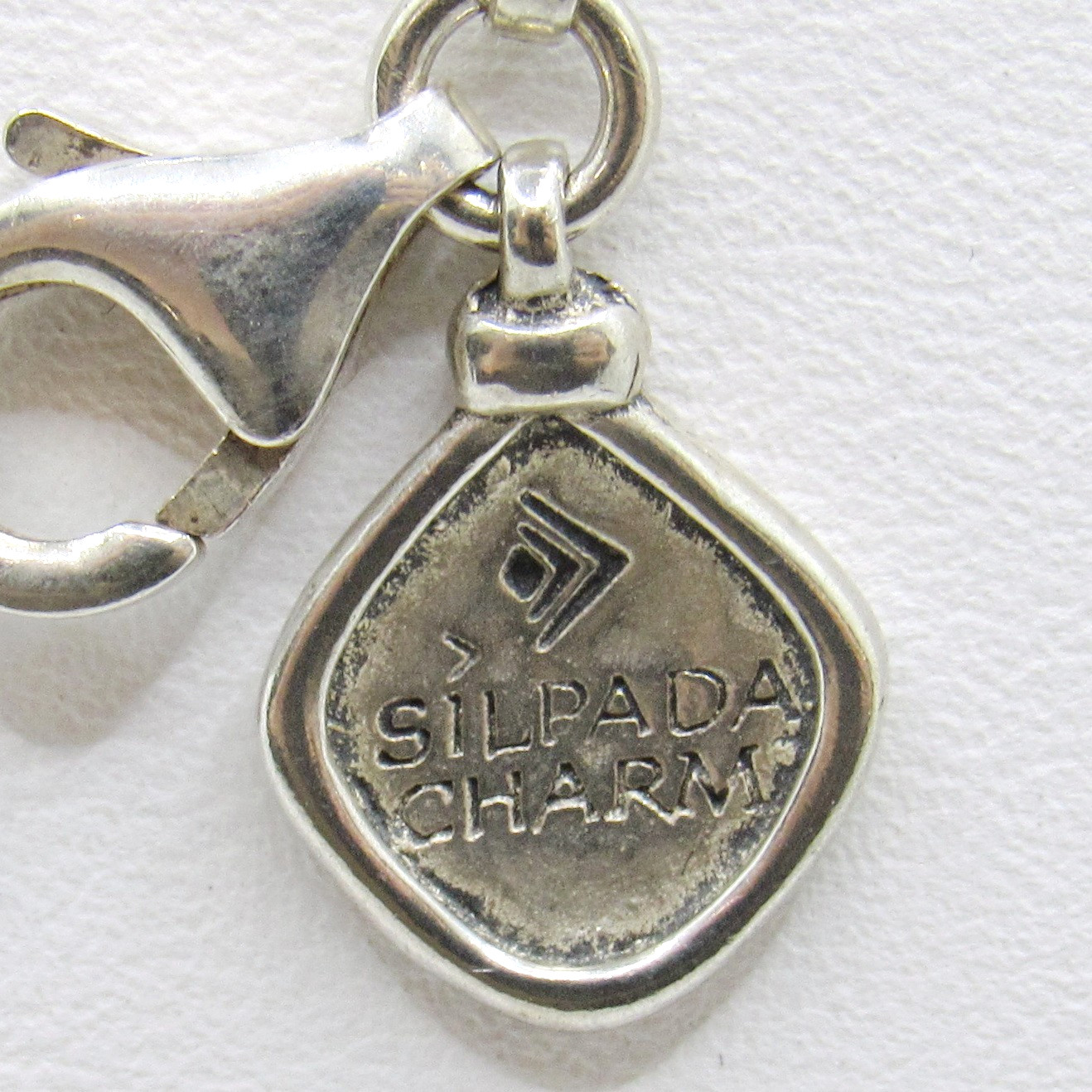 VINTAGE STERLING SILVER 925 SILPADA CHARM BEADED STATION 32″ 1.5 MM NECKLACE