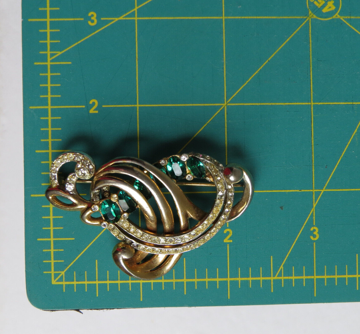 Vintage Signed JOLLE Gold Wash Silver Art Nouveau Art Deco Brooch