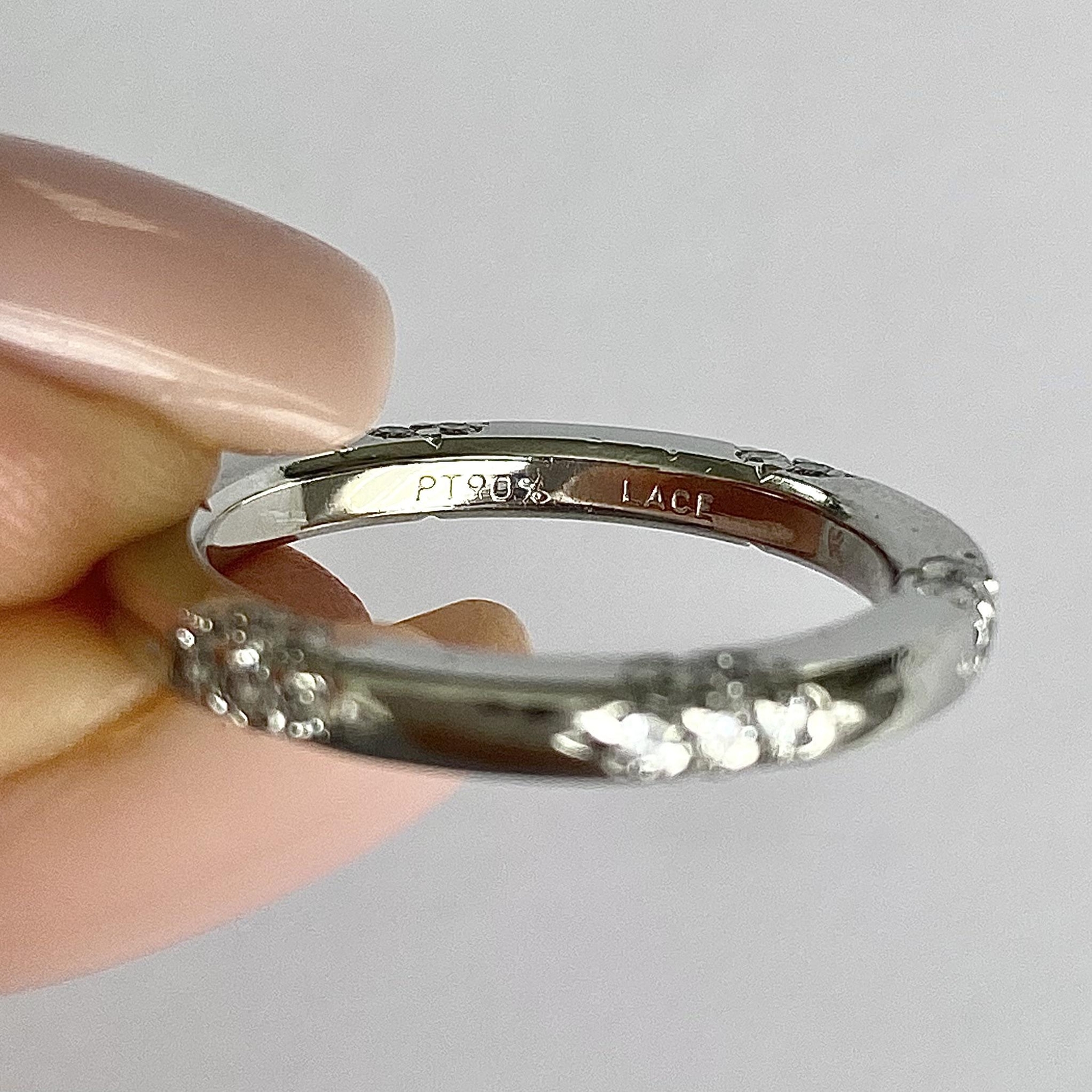 Michael Barin in Platinum Diamond Ring Set 12G GIA SI2
