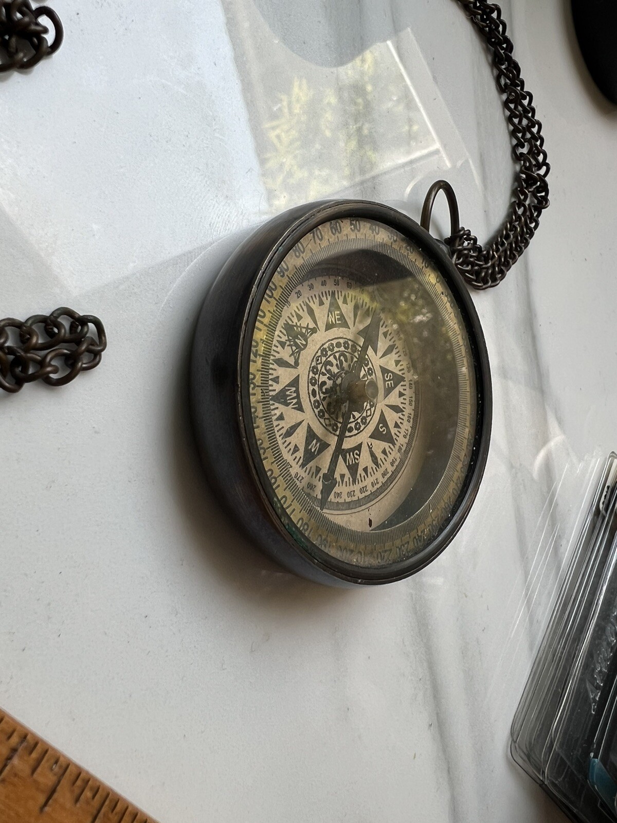 Henry Hughes London 1941 Compass Necklace -VR
