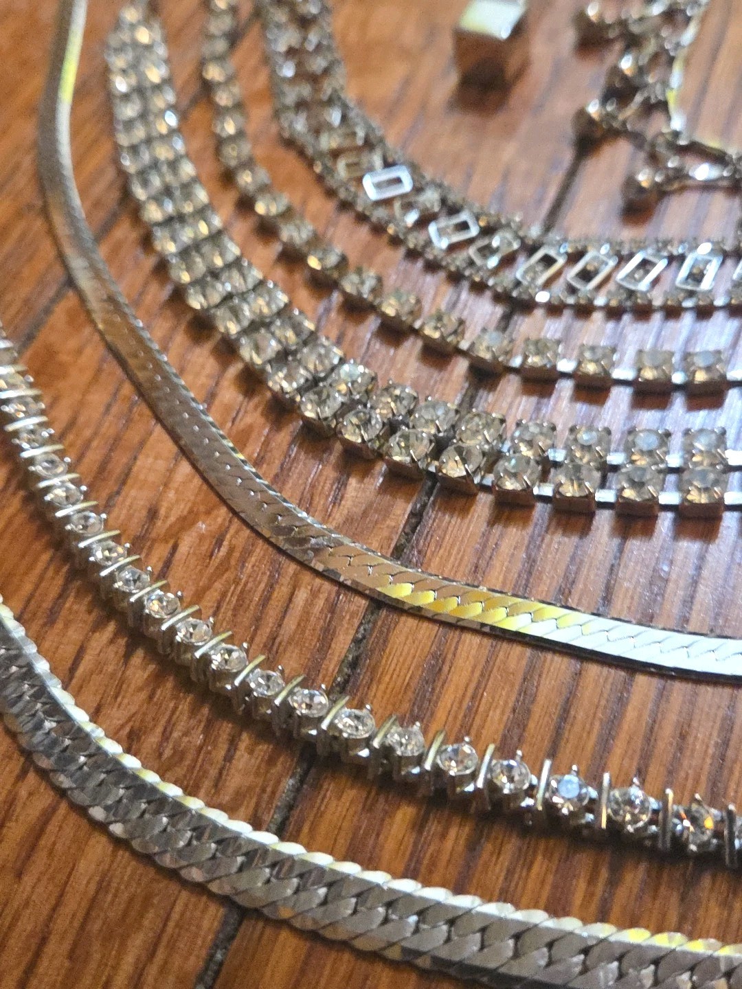 Vintage Estate Jewelry, Brooch, & Earrings Lot Rhinestones