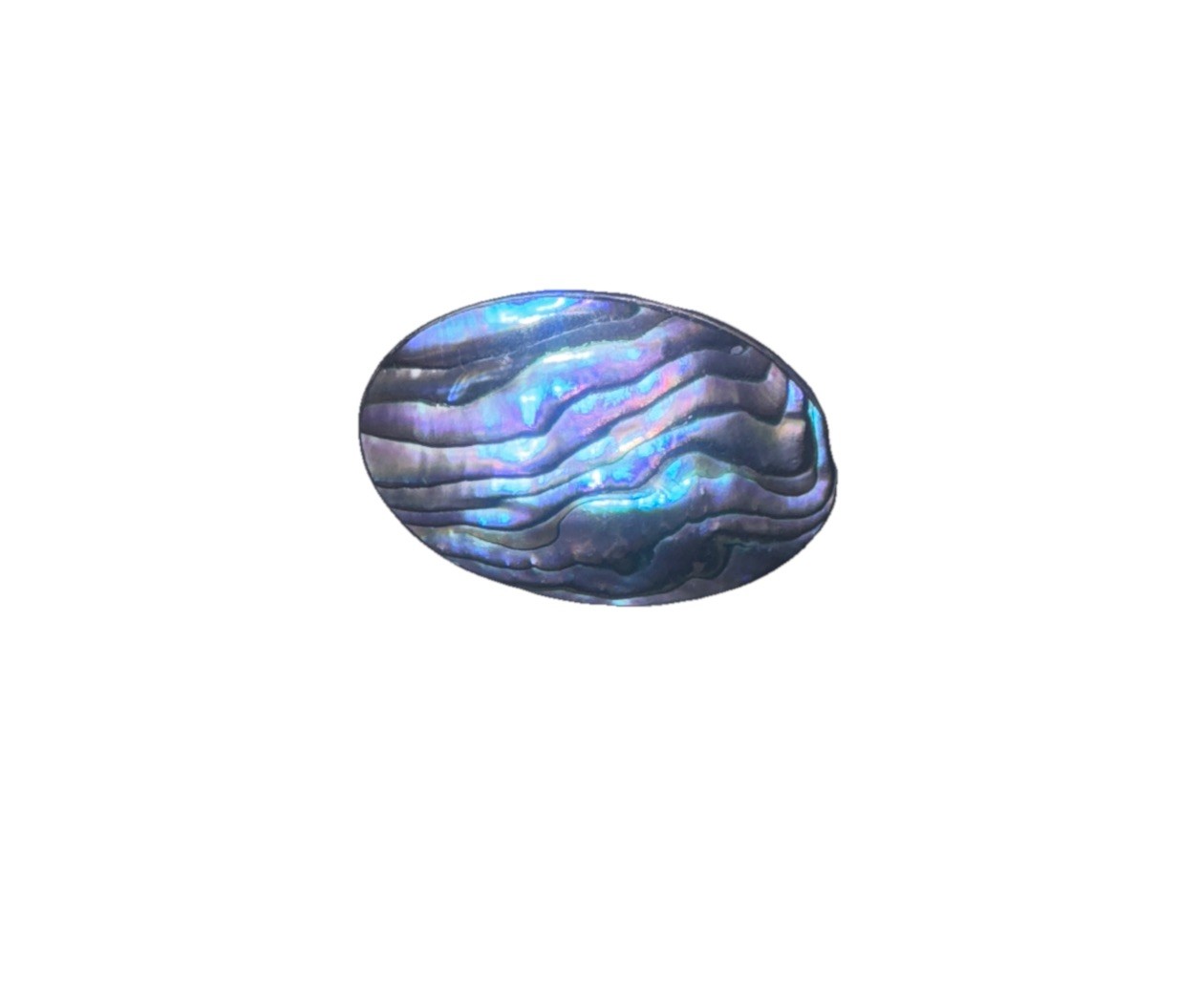 Vintage / Antique Sterling Silver and Natural Abalone Shell Pin Oval, Small